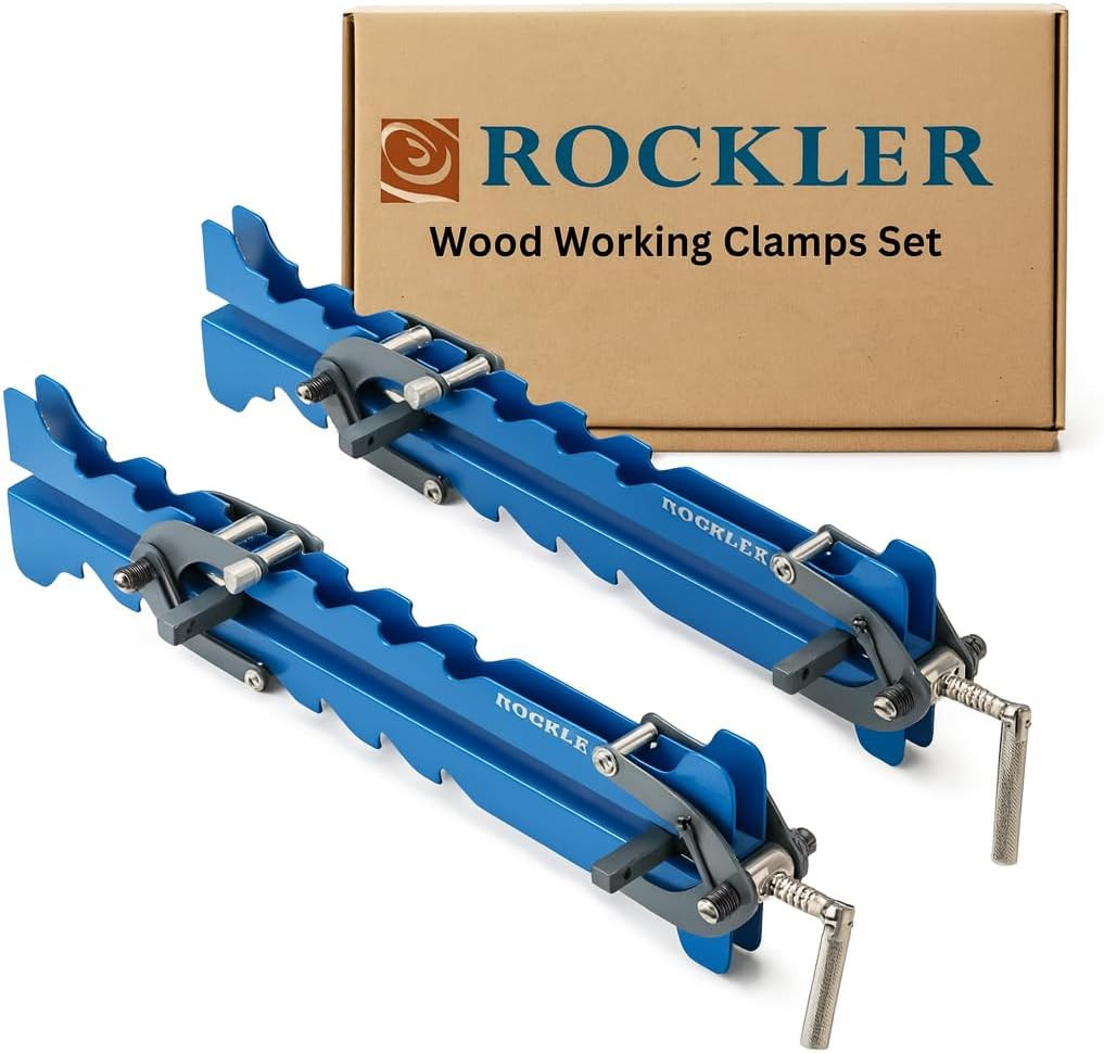 Rockler Mini Deluxe Panel Clamps (2-Pack) – Powerful Four-Way Pressure Cabinet C