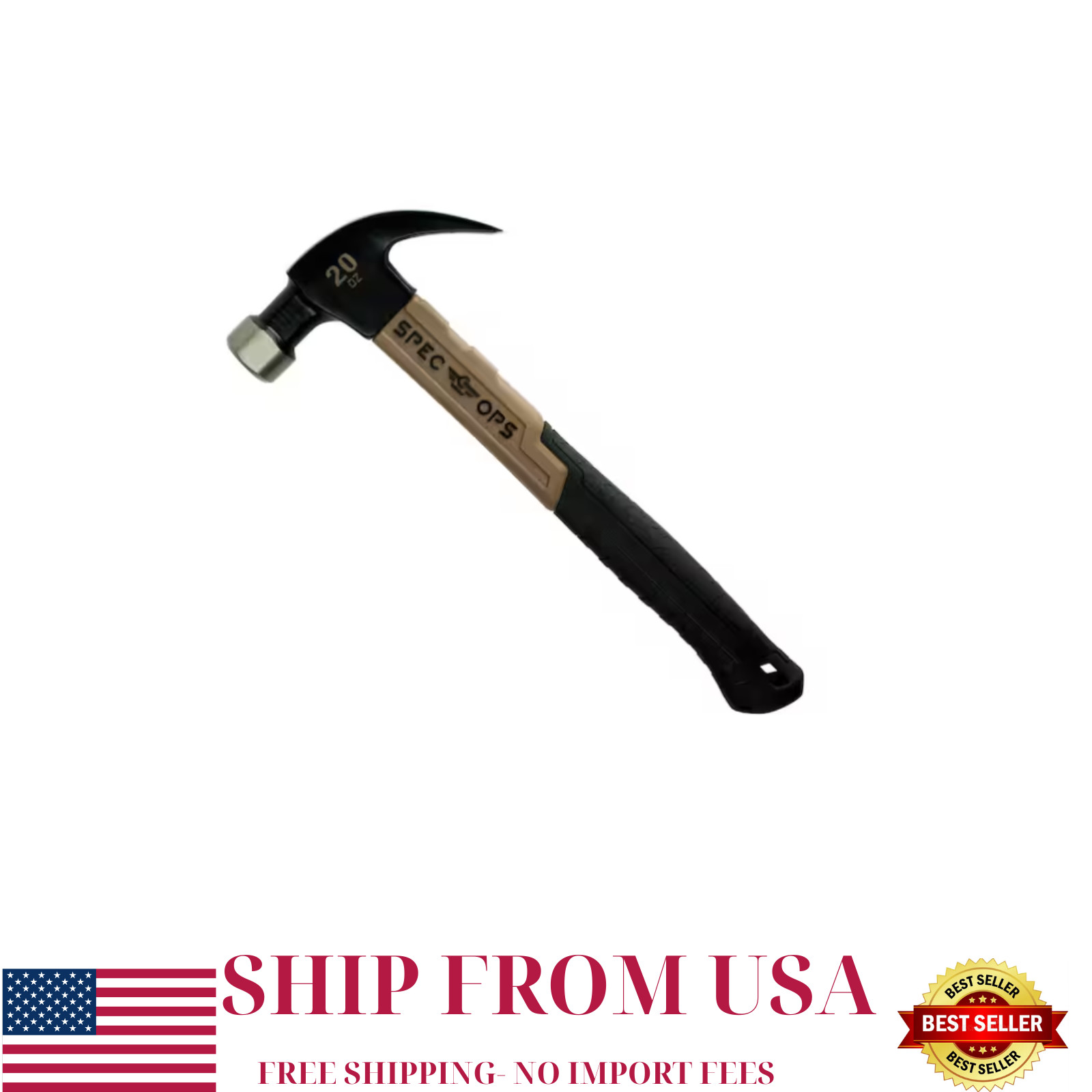 20 oz. Curved Claw Fiberglass Hammer
