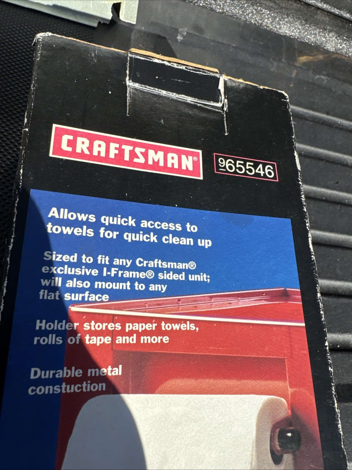 Very Rare Sears Craftsman USA Nos Paper Towel Holder 4 Tool Chest Rollaway 65546