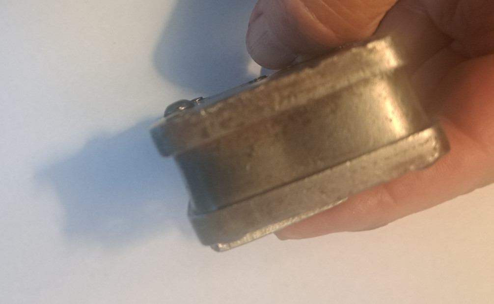 Antique Six Lever Large Steel Lock In working Condition with Key 3 1/2″ x 2 1/8″