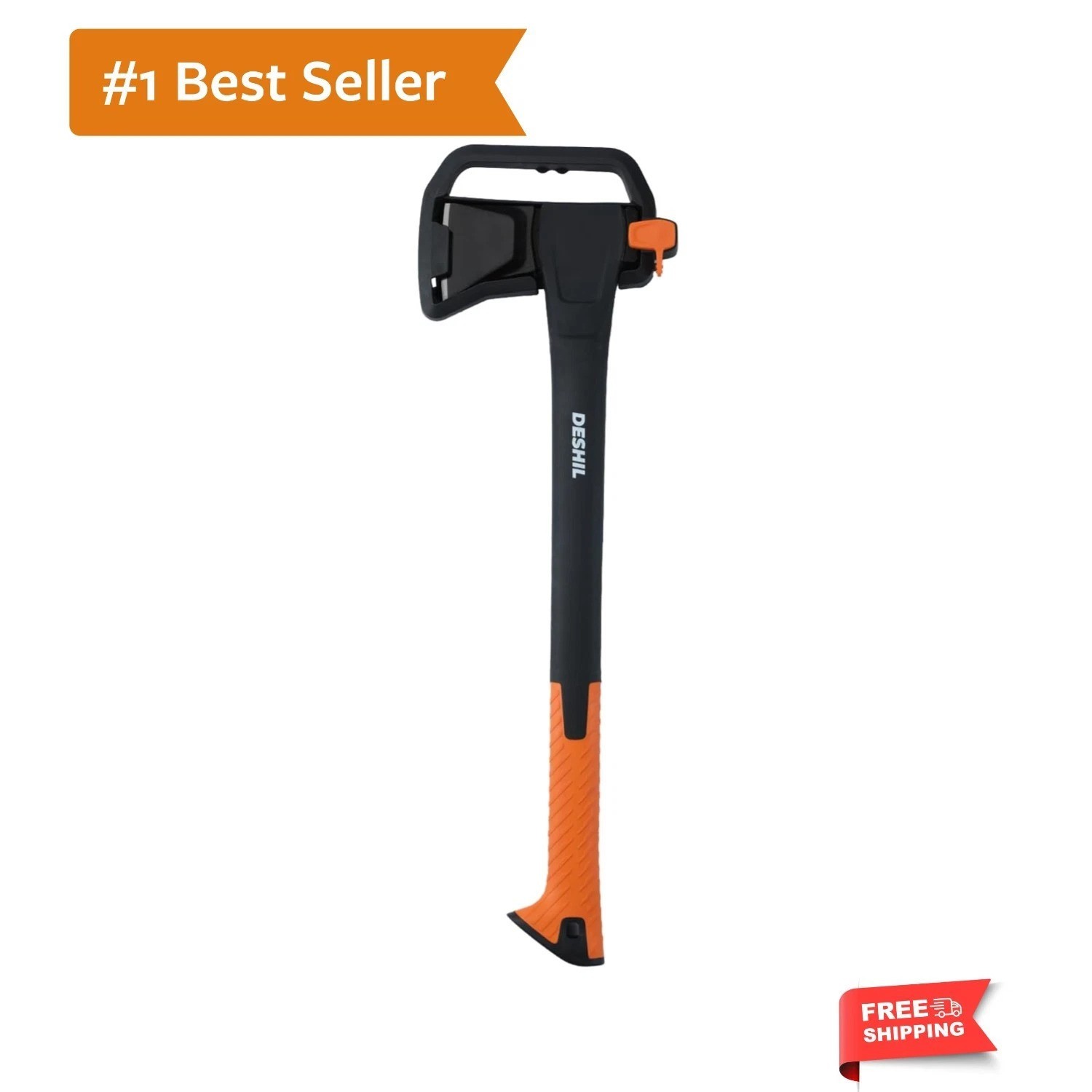 Versatile 24” X17 Camping Axe with Protective Sheath – Ideal for Wood Splitting
