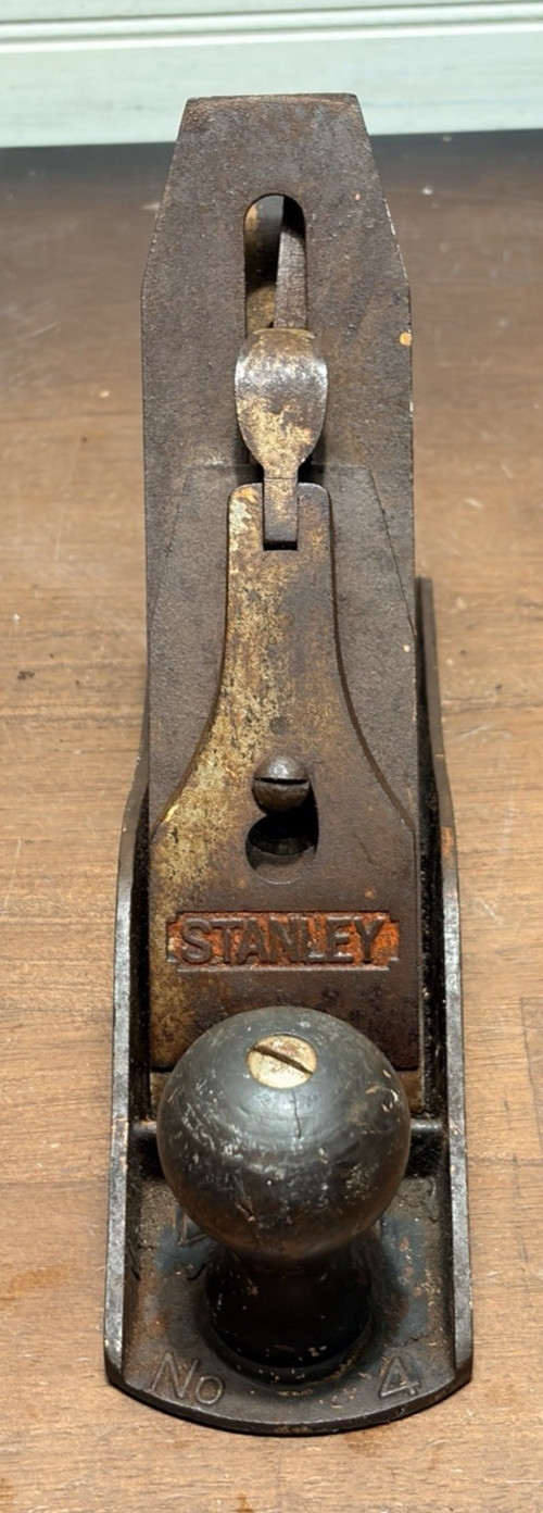 Vintage Stanley No.4 Bailey Smooth Bottom Plane READ