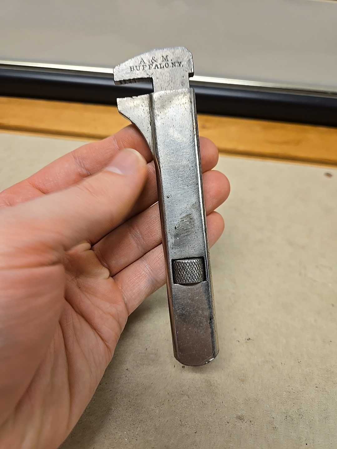 1890s Bicycle Wrench A&M Buffalo NY 5 Inch Adjustable Wrench Rare Company