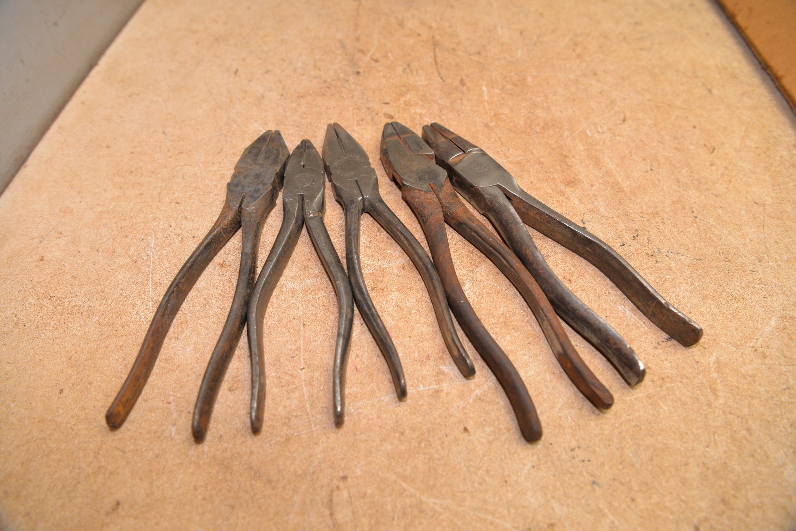 4 leather tools 1 patent 1875 button crimper antique Osborne strip cut gauge lot