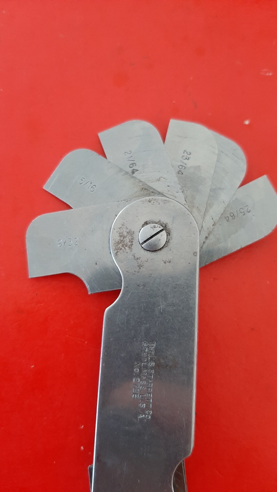 Vintage L.S. Starrett Athol No. 272B Radius / Fillet Gage Machinist Tool USA