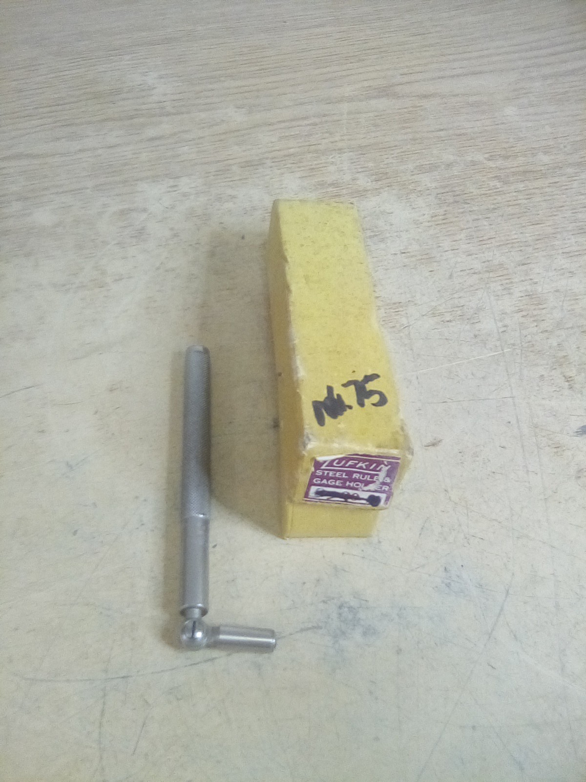 Vintage Lufkin No.75 Steel Rule & Gage Holder