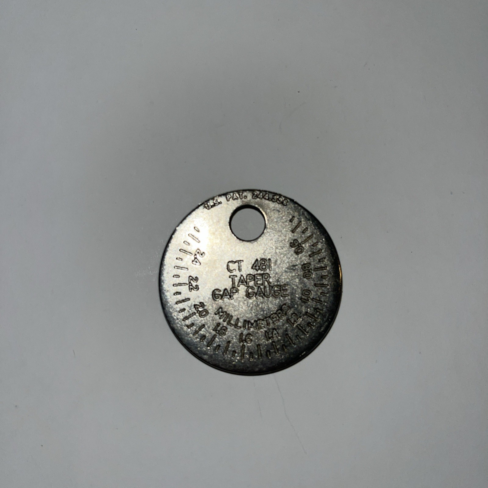 Vintage CHAMPION Spark Plug Taper Gap Gauge Opener Tool CT 481 Silver-Tone