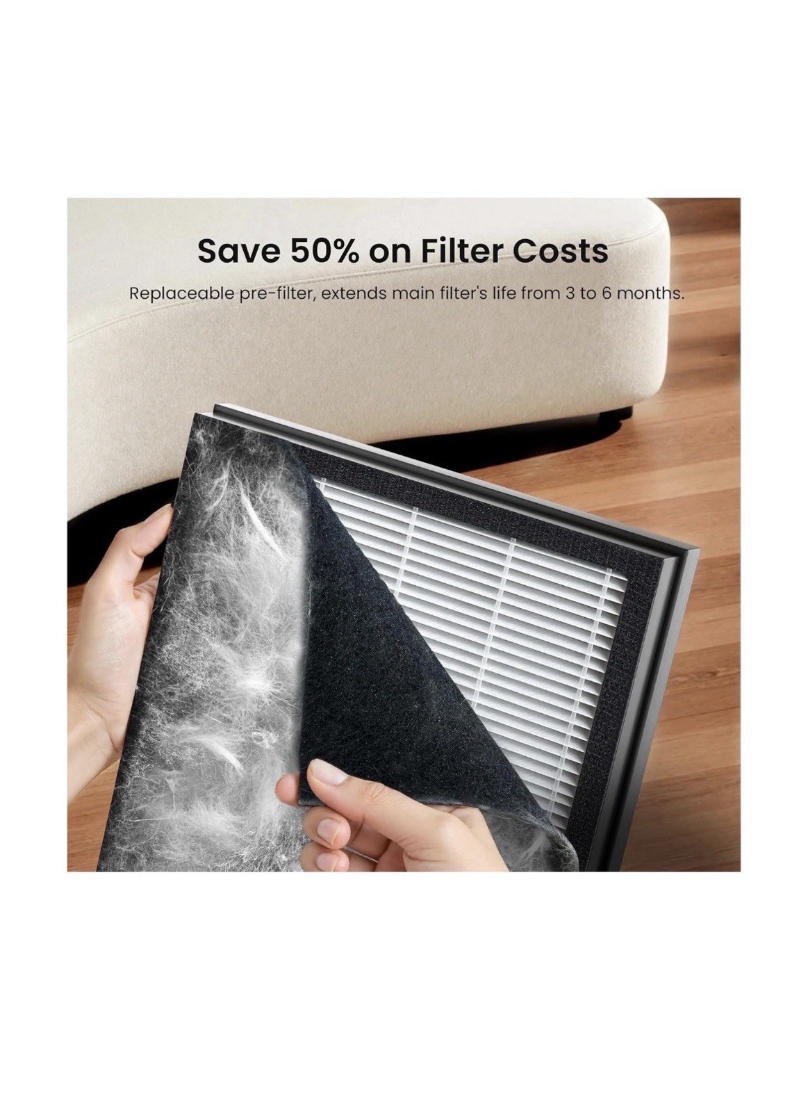 Genuine HEAPETS P358 2-Replacement Filters Pet Air Purifier 6-carbon FreeShip