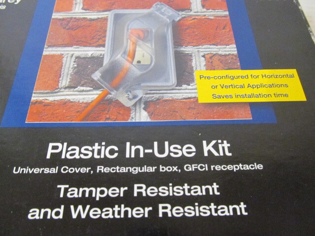Sigma Tamper Resistant & Weather Resistant GFCI Plastic In-Use Kit 16801, Grey