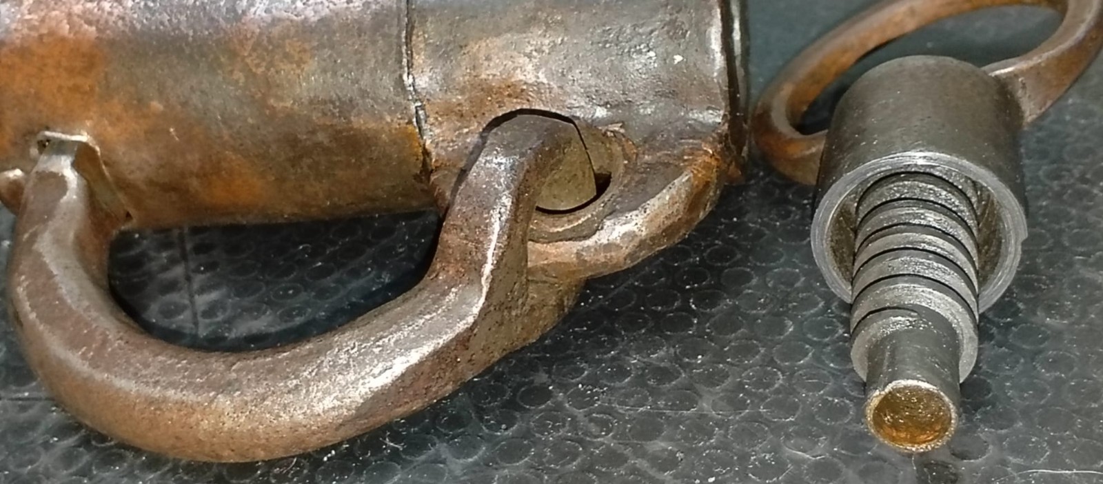 Vintage Padlock USSR 1940-50s Very Large Soviet Prison Art Handmade Weight 970 g