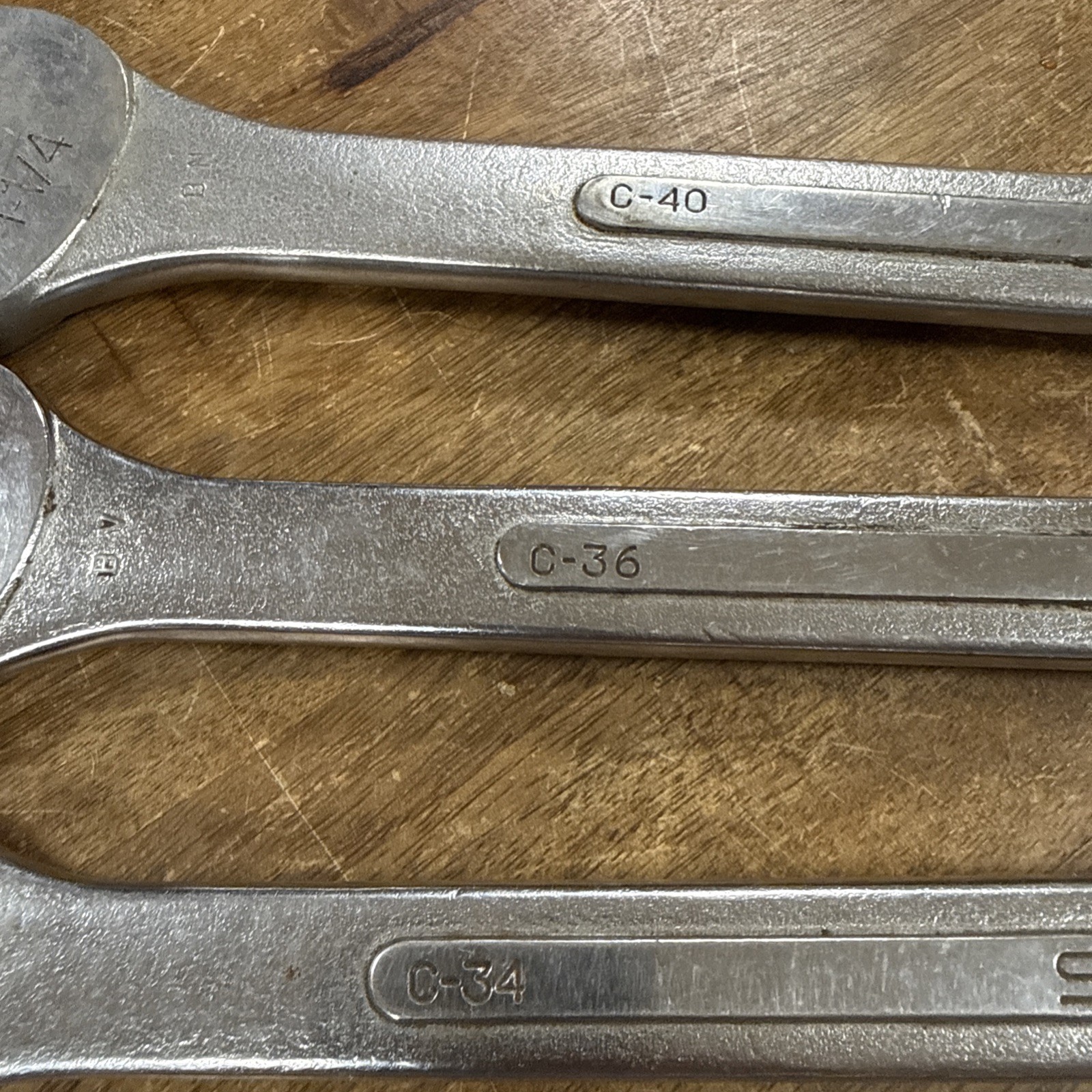 Vintage SK Tools USA 5 Piece Set C-40 1-1/4” Thru C-28 7/8” 12 Point Combination