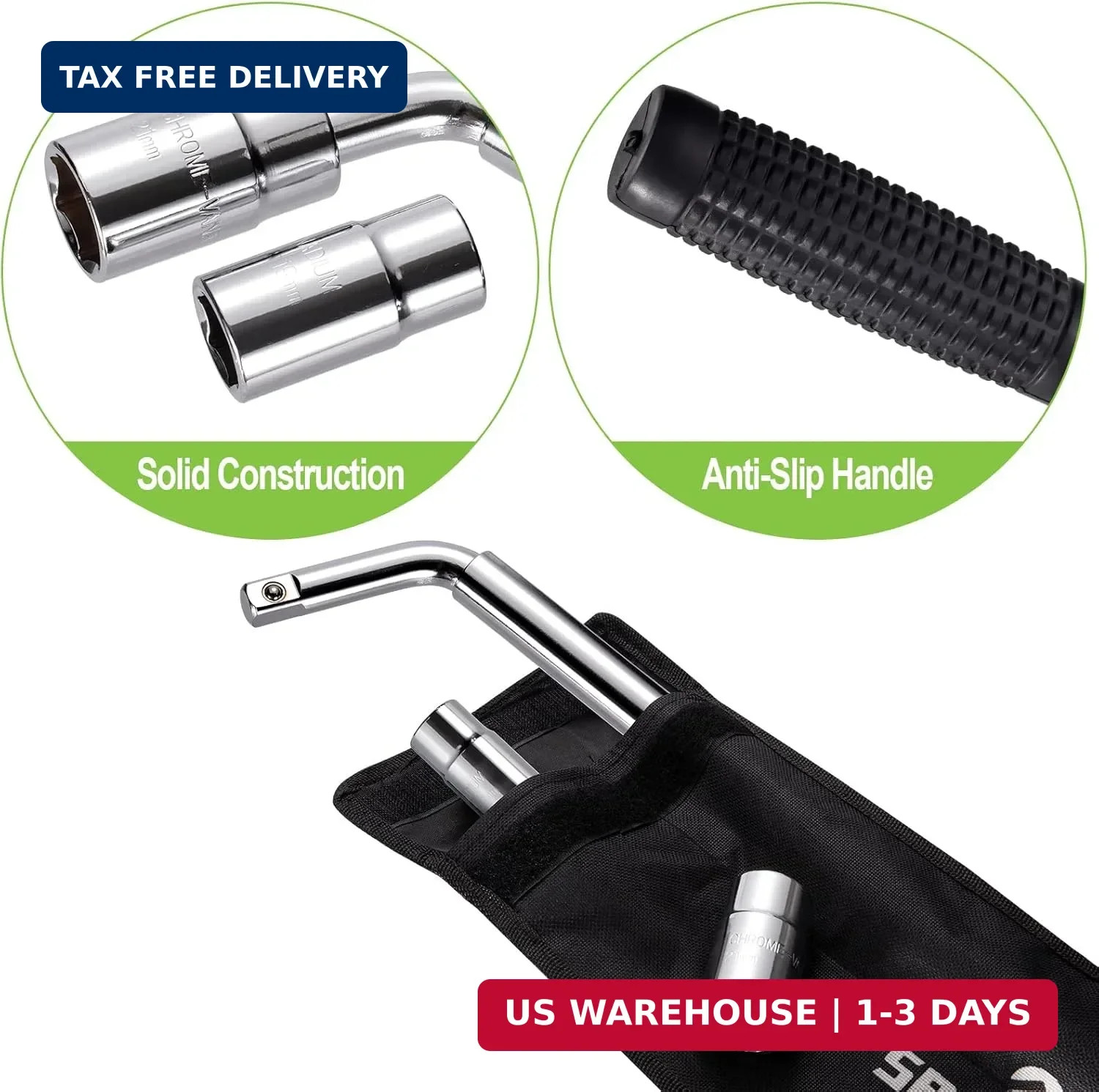 Telescoping Lug Wrench Extendable Wheel Brace Lug Nut Wrenchs Tire Repai