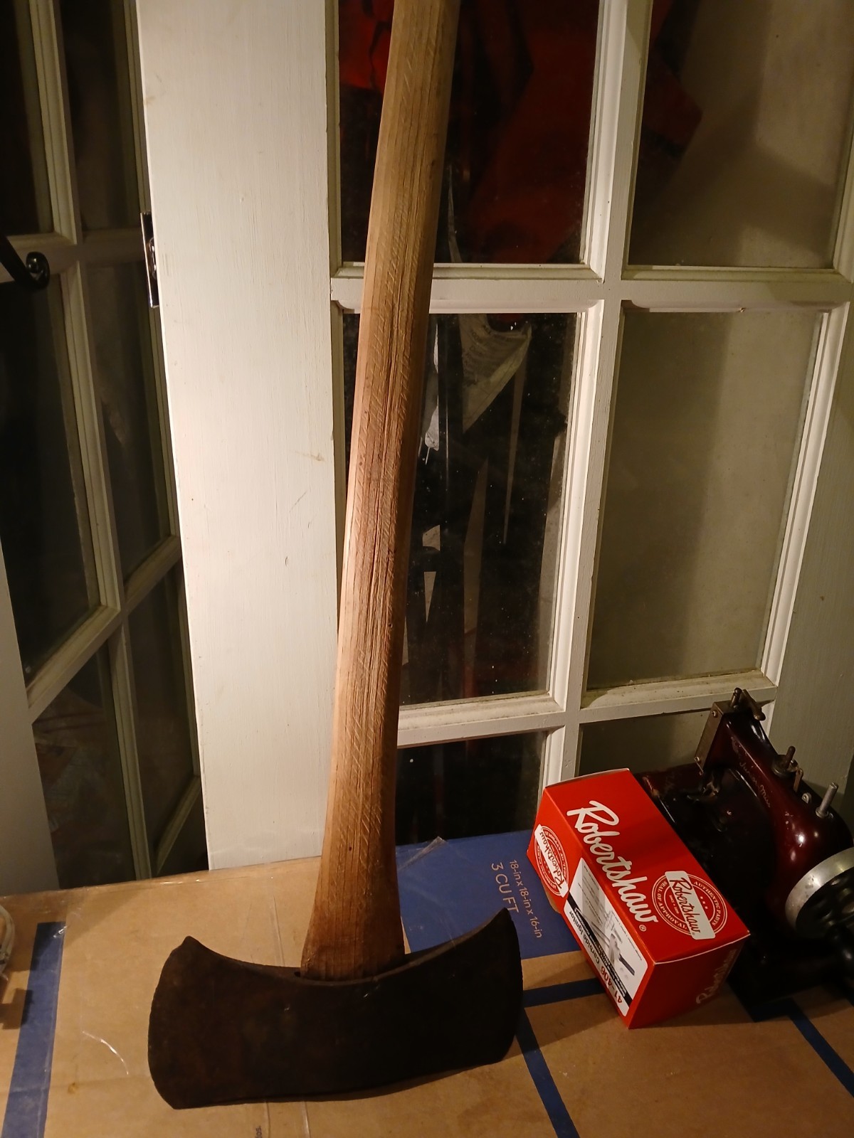 ANTIQUE EARLY Collins Double Bit Axe LITE WEIGHT 3 POUNDS Logging Axe USA