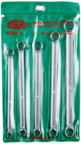 KTC Straight Long Box Wrench Set M1505 5pcs Metric Offset Type