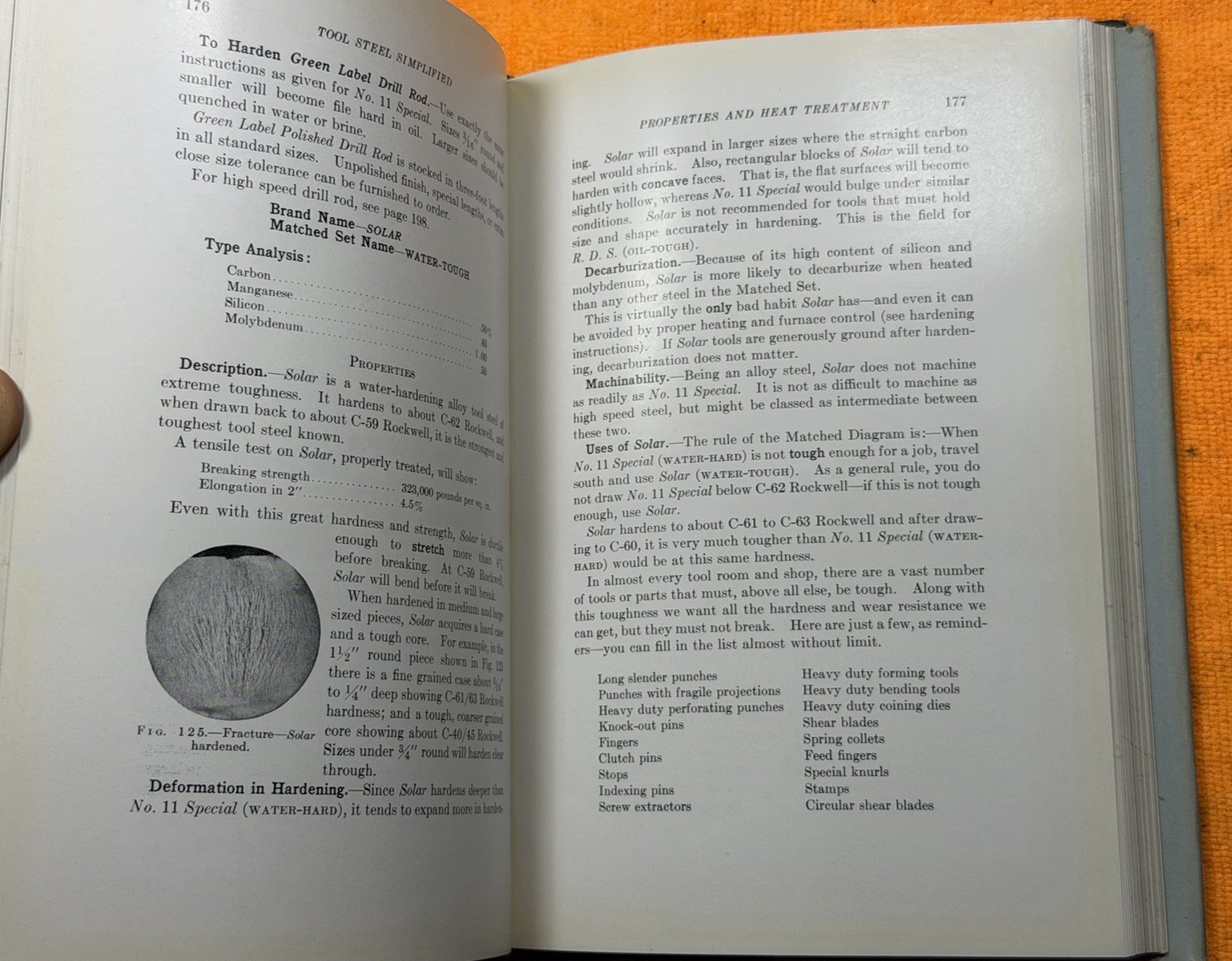 Vintage Tool Steel Simplified 1937 Book by Frank R. Palmer 12th Printing (1943)