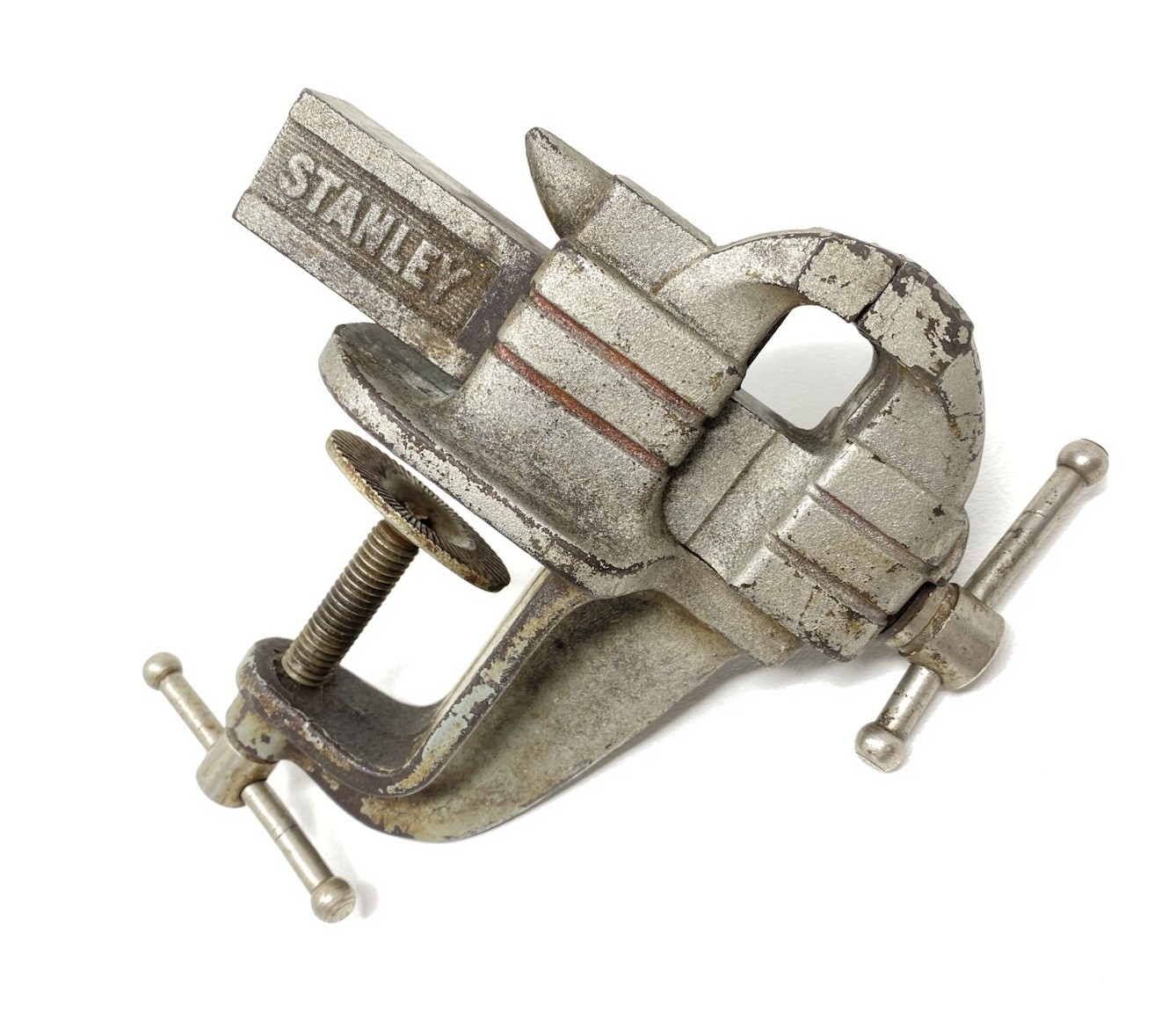 Vintage Stanley No. 763 Clamp-On 2 Inch Jaw Bench Vise USA Made ***As-Is READ***