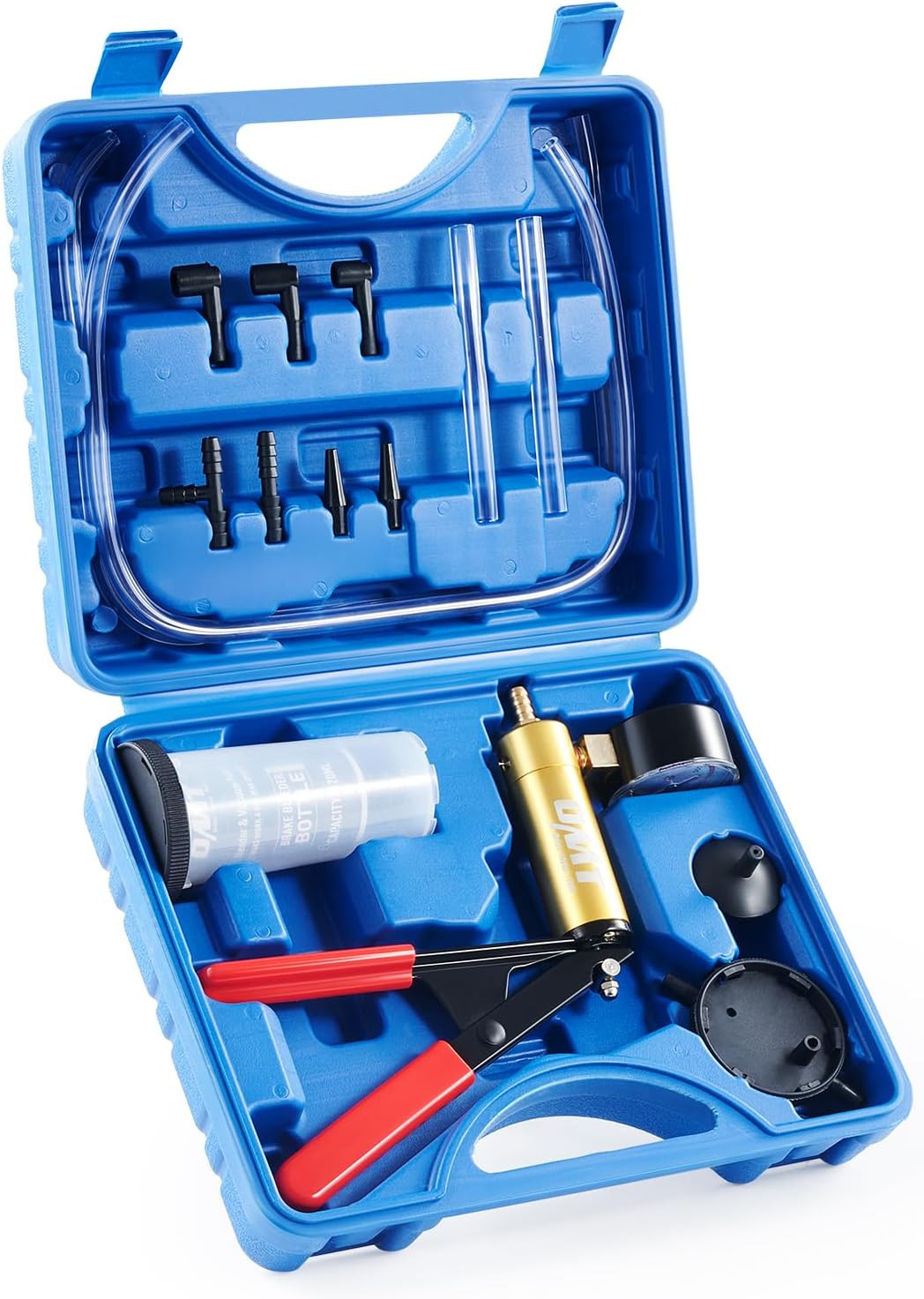Brake Bleeder Kit with Hand Vacuum Pump and Adapters, Brake