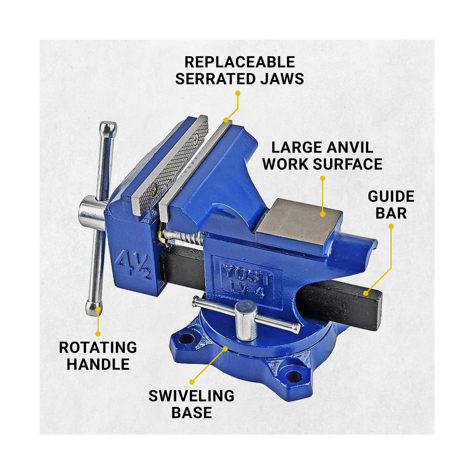 Yost Vises LV-4 Homeowner’s Vise | 4.5 Inch Jaw Width with a 3 … FAST USA SHIP