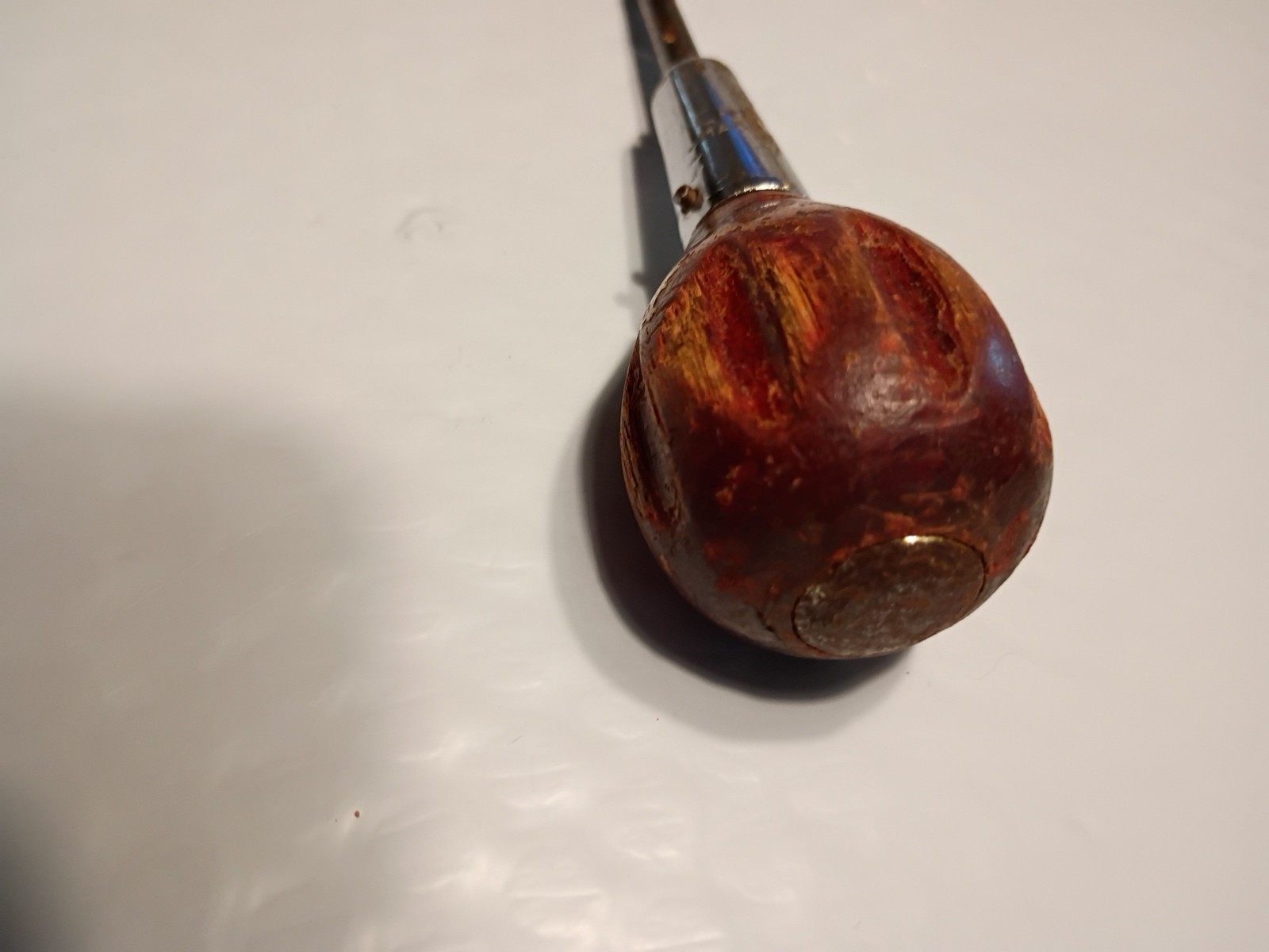 Vintage 6″ Craftsman Scratch Awl U.S.A. (Fulton Circle “F” Mark) w Fluted Handle