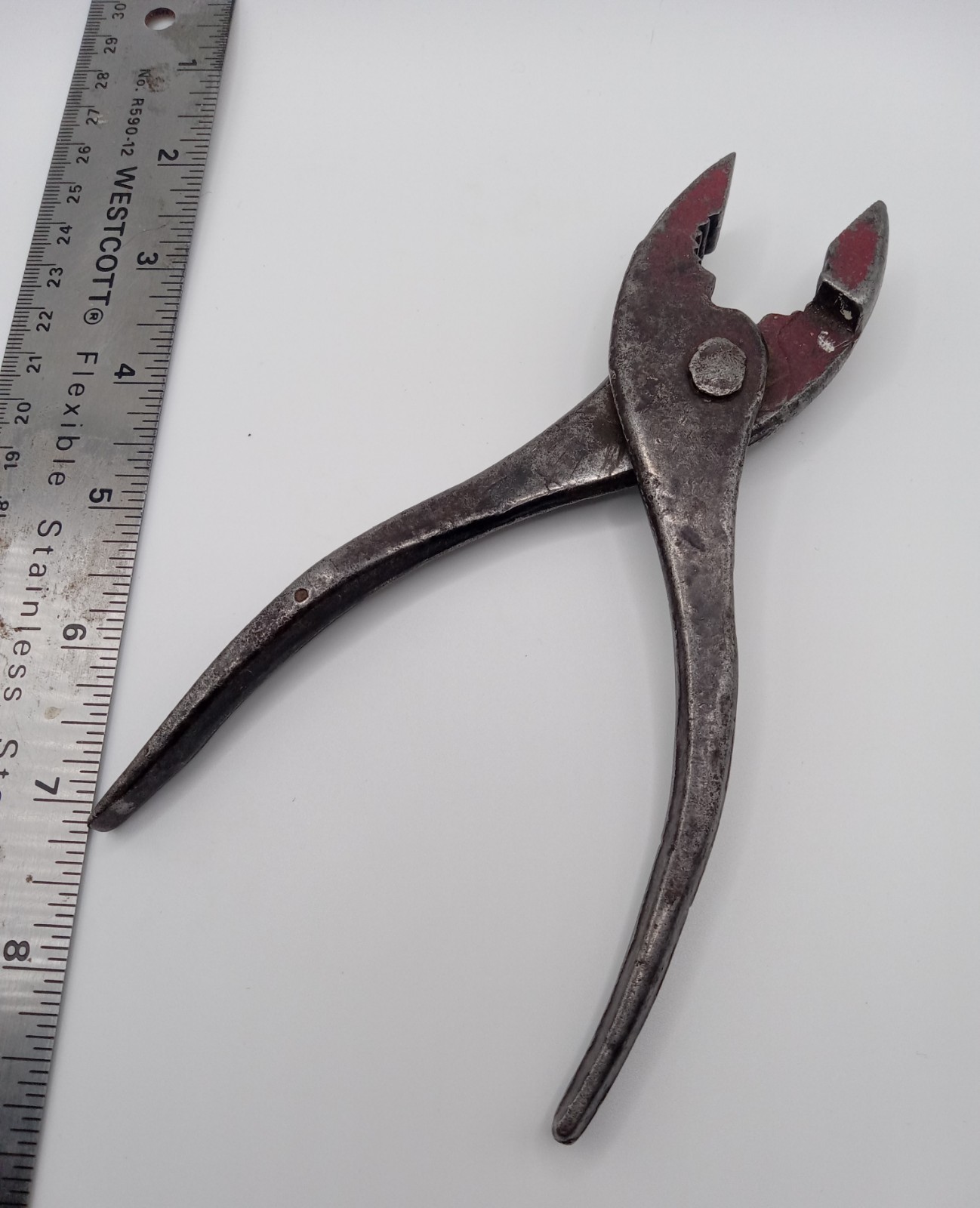 Vtg Ford Model T A Slip Joint Pliers Script Embossed MH M H Antique Old Kit Tool
