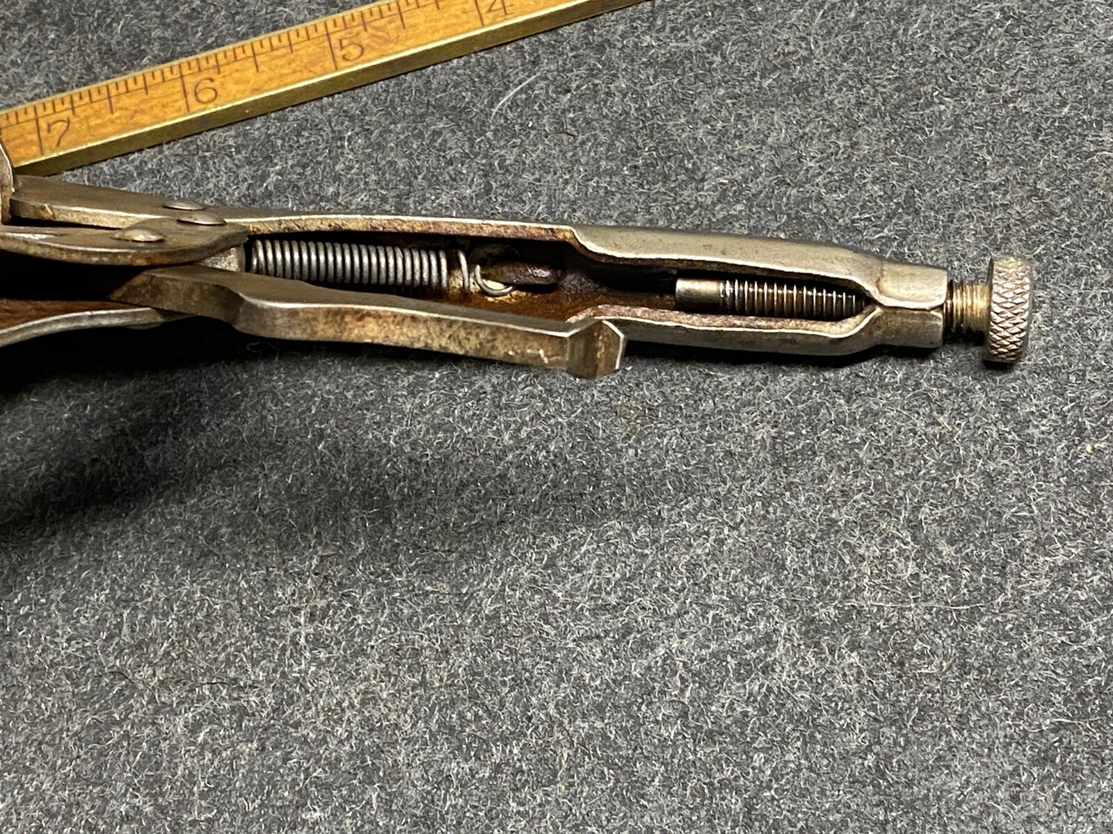 Vintage Petersen Dewitt Vise Grip Duckbill Pliers 8R Patent Applied For USA