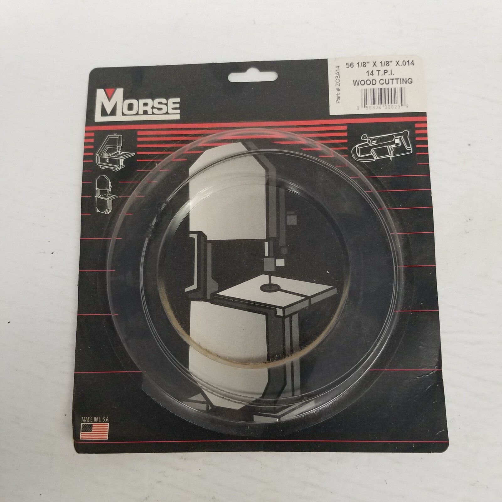 Morse Wood Cutting Band Saw Blades No. ZCBA14, 1/8″ × 1/8″ × 0.14, 14 TPI, New
