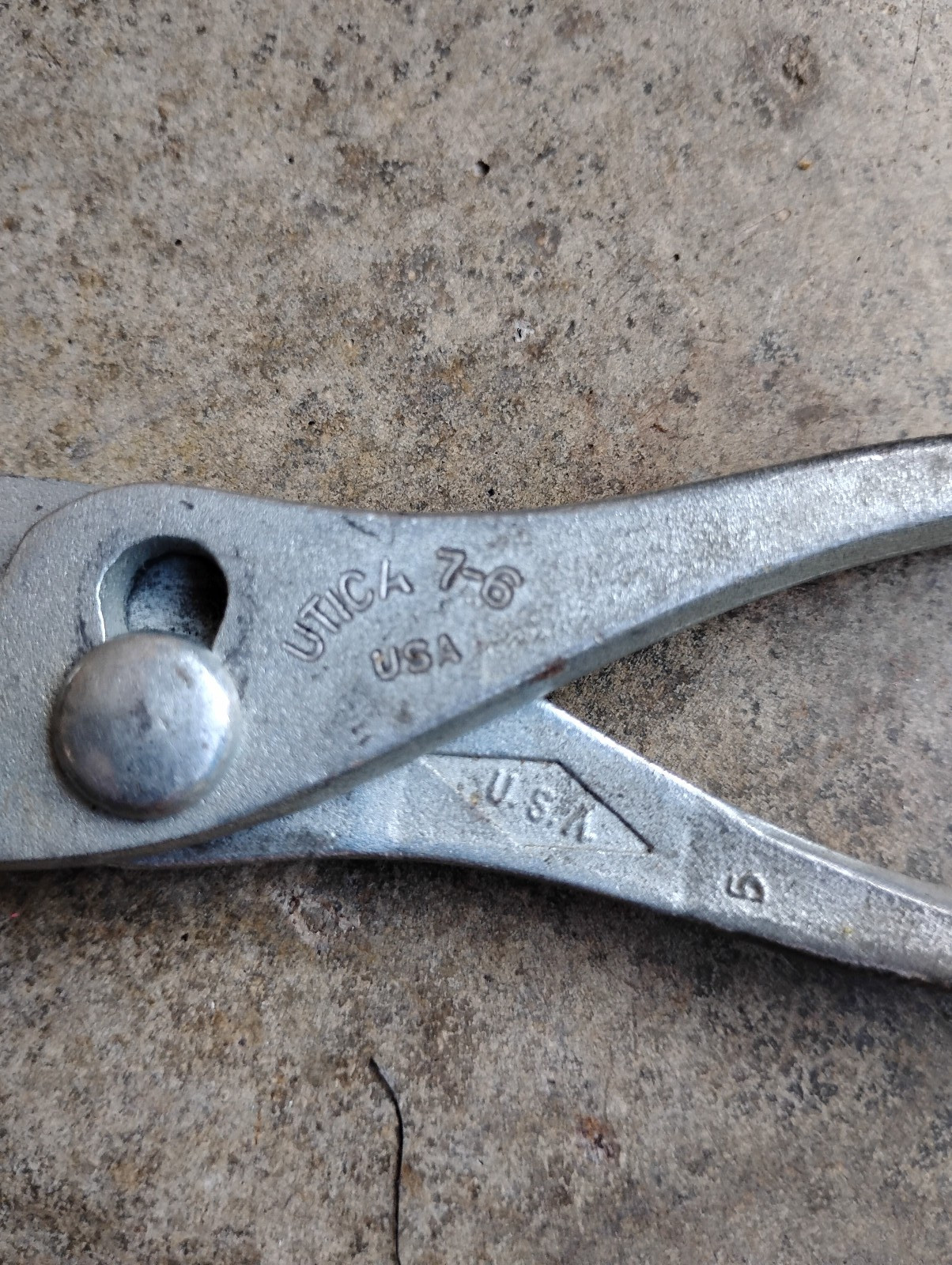 Vintage Utica 7-6 6in. Slip-Joint Pliers Utica NY USA