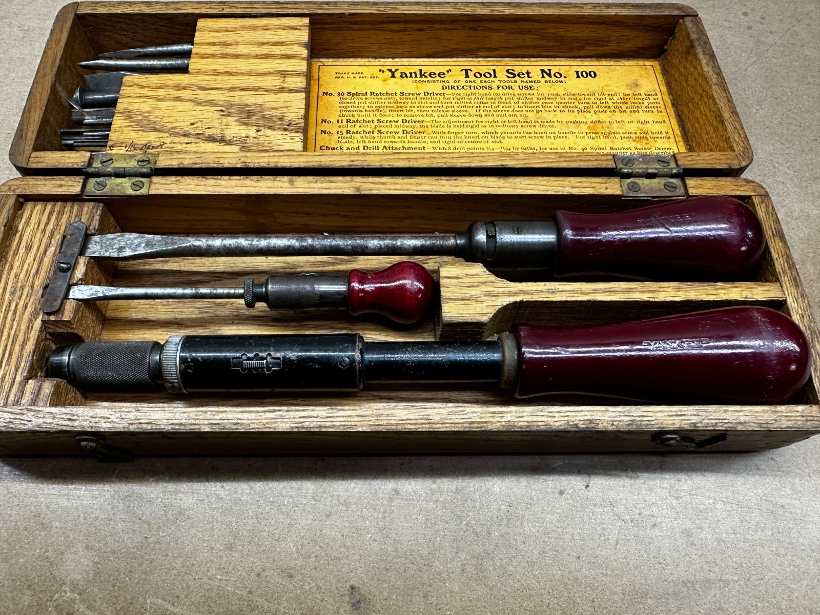 Vintage Yankee Screwdriver No. 100 Set North Bros MFG Co. Philadelphia, USA