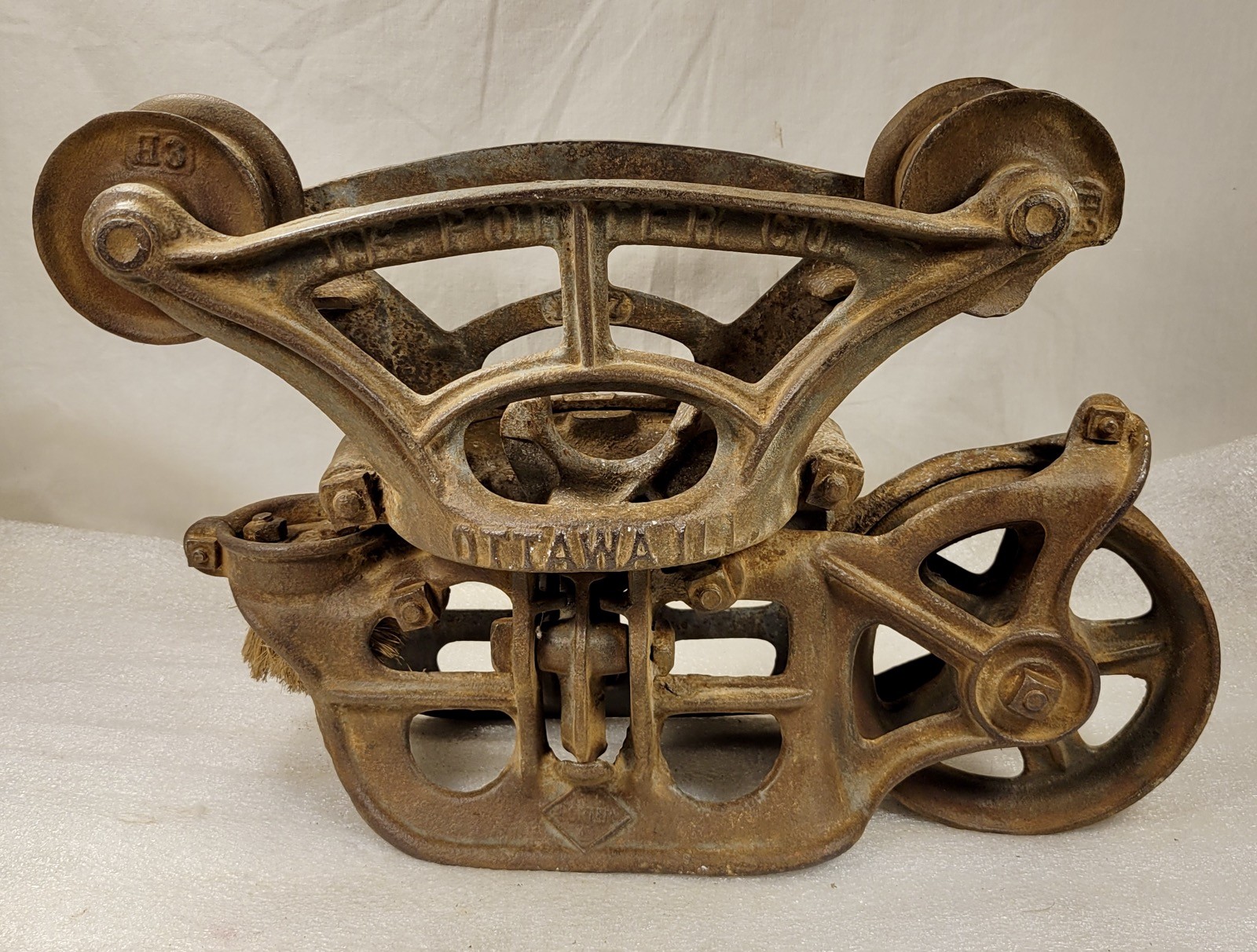 Vintage Cast Iron J. E. Porter Hay Trolley Ottawa ILL. Very Rare