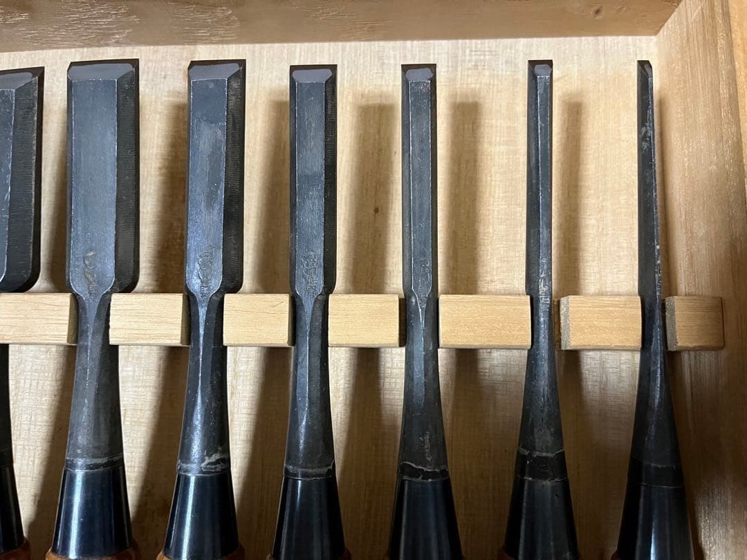 Yamahiro set of 10 oiire chisels Okayama Takeshi
