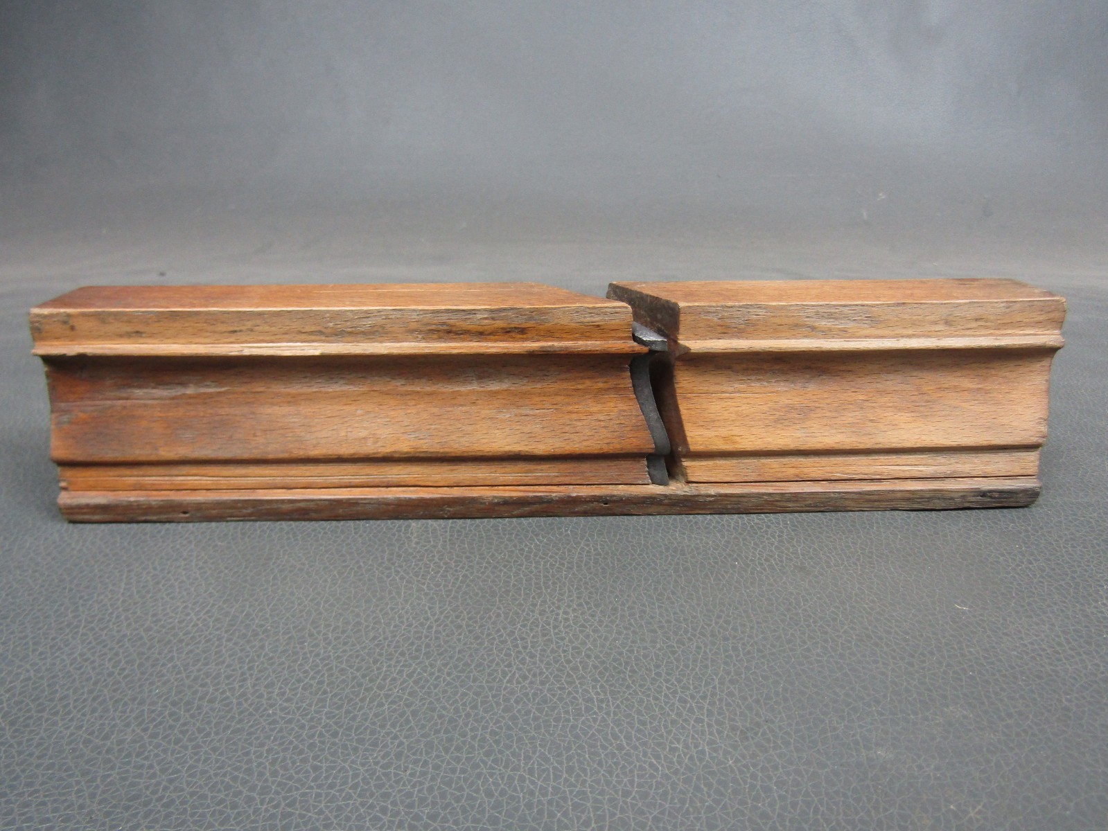 18th Century wooden moulding plane Grecian ogee vintage old tool by B Frogatt