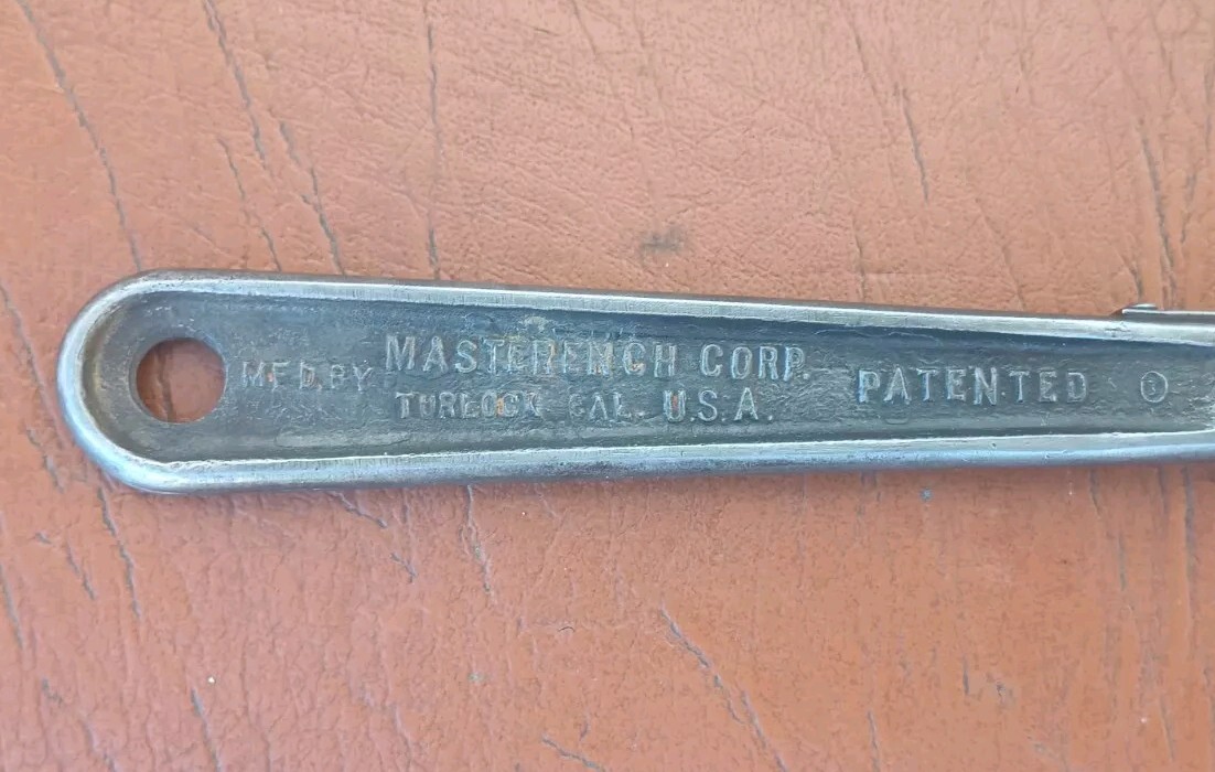 Vintage, Antique LOT Of 3 Masterench, Wrenches 6”, 8”, & 10″ USA