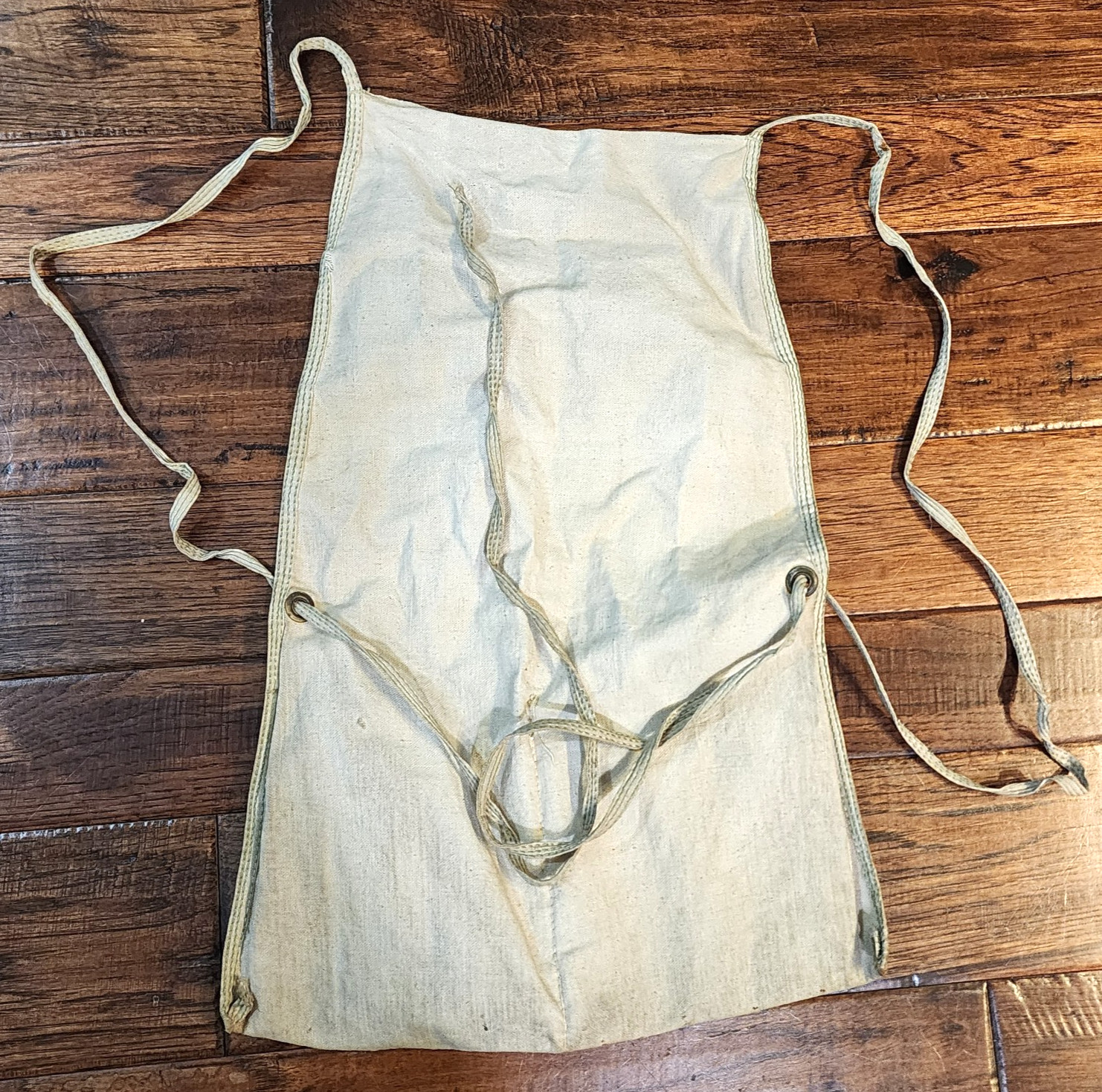 vtg canvas Nail Apron Bib Rosebud Lumber Winner SD Phone #1 Pocket Construction