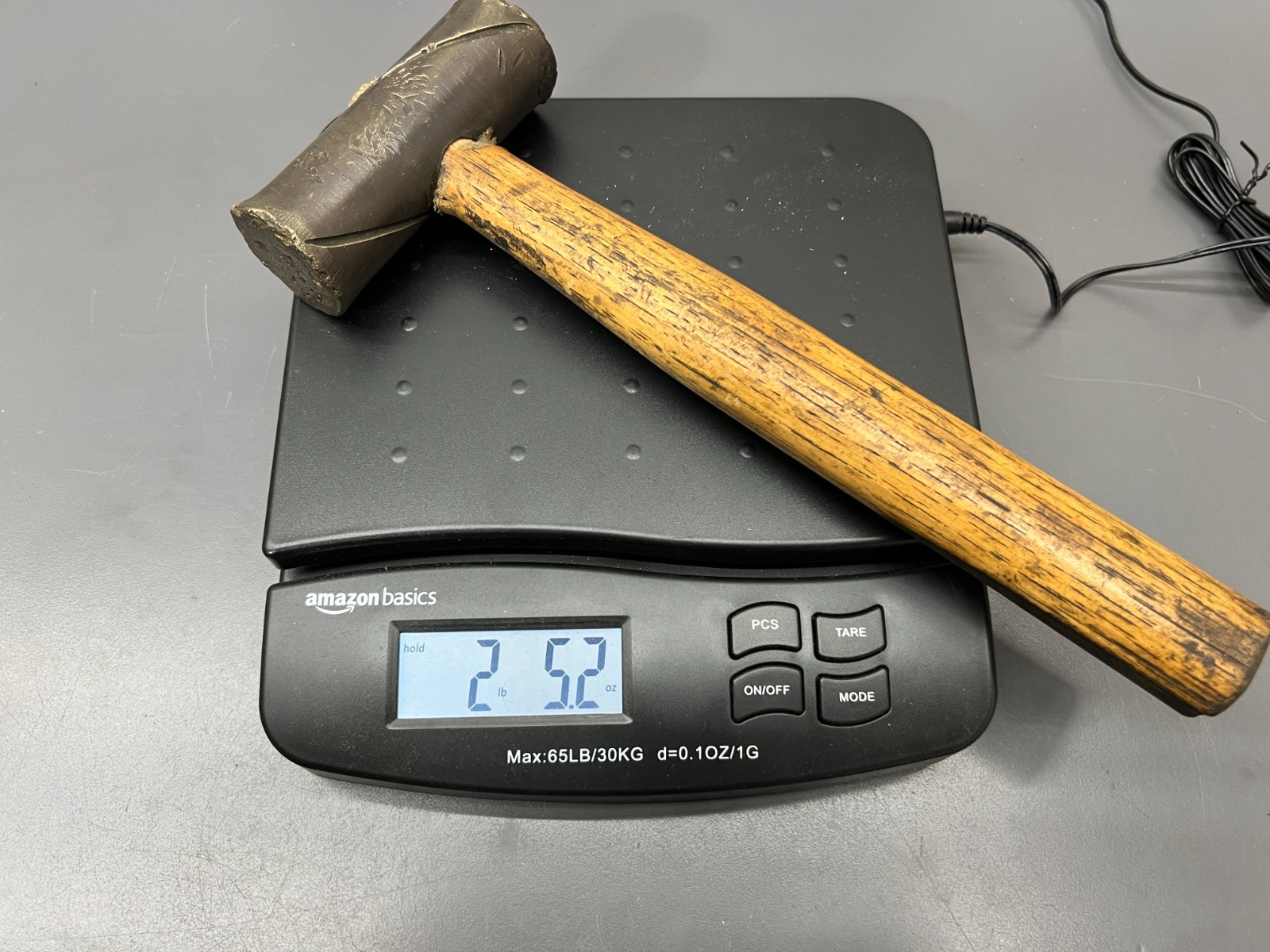 (H1) VINTAGE SHOP MADE BRASS NON SPARKING SAFETY HAMMER MALLET DOUBLE FACE