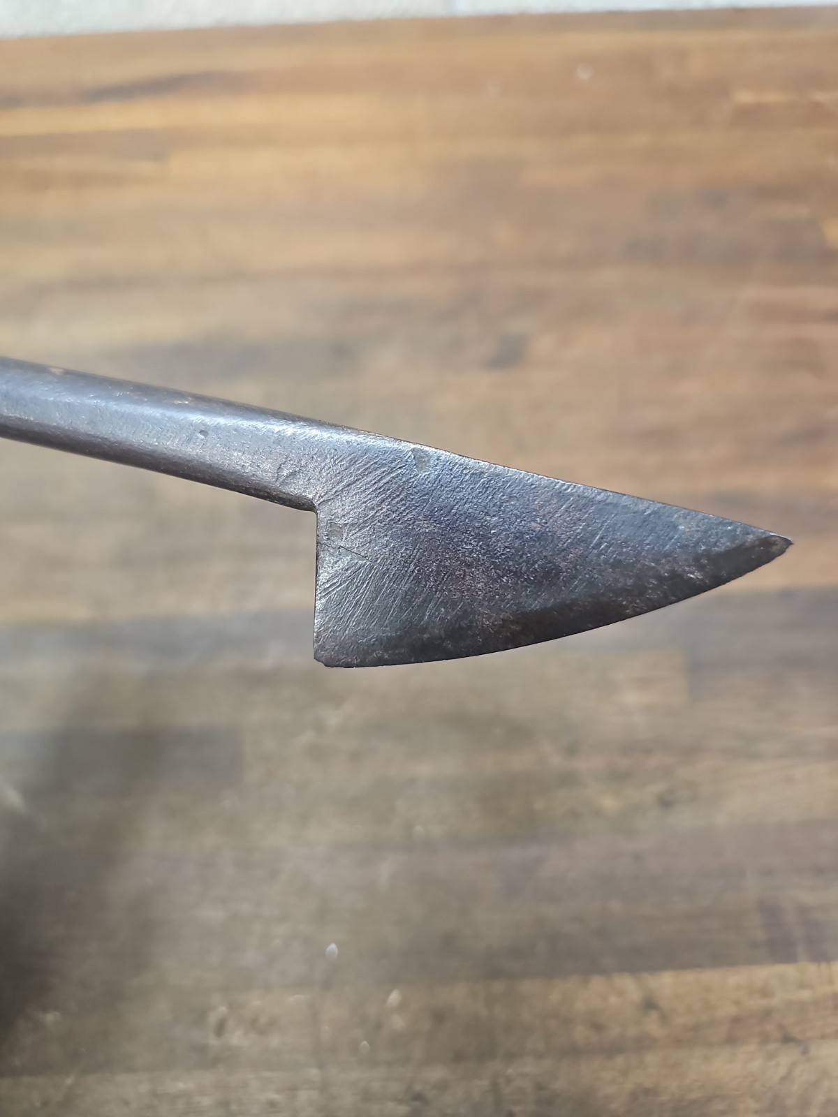 B95- antique Hurdle maker’s “Twivel” mortise knife w/ hickory handle