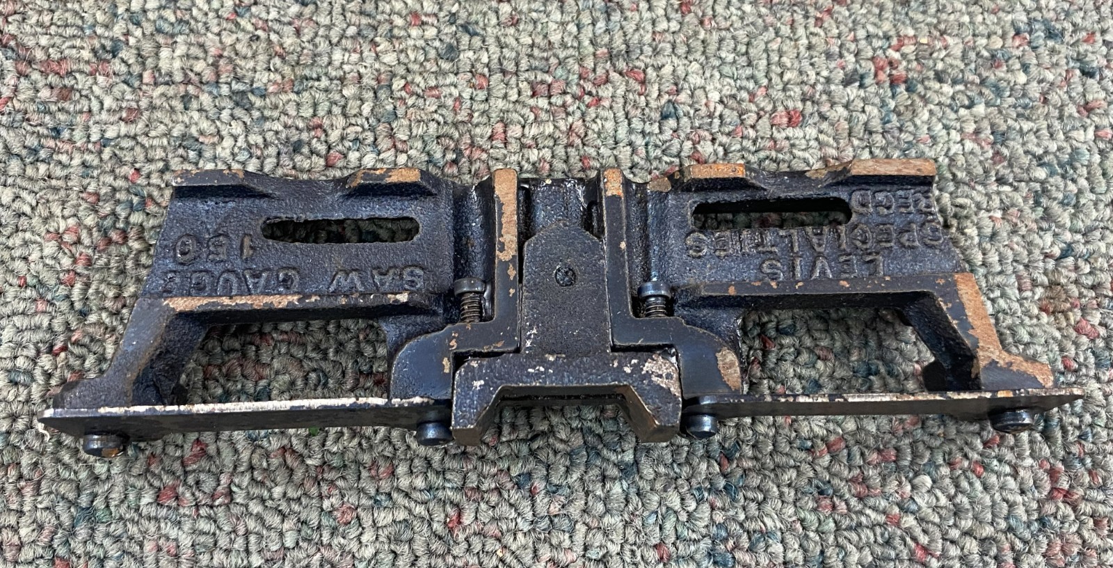 Vintage LEVIS CROSS CUT SAW GAUGE 150 SET + BOX + Leaflet RAKER TOOL Lumber Jack