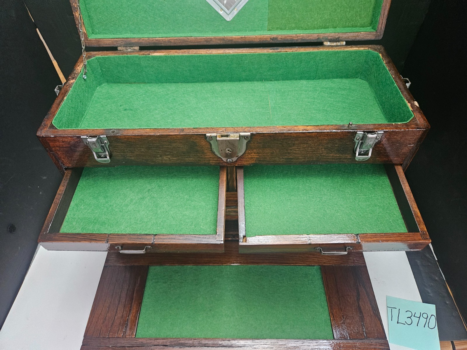 ANTIQUE CRAFTSMAN 1930’S 7 DRAWER WOOD MACHINIST CHEST USA (TL3490)