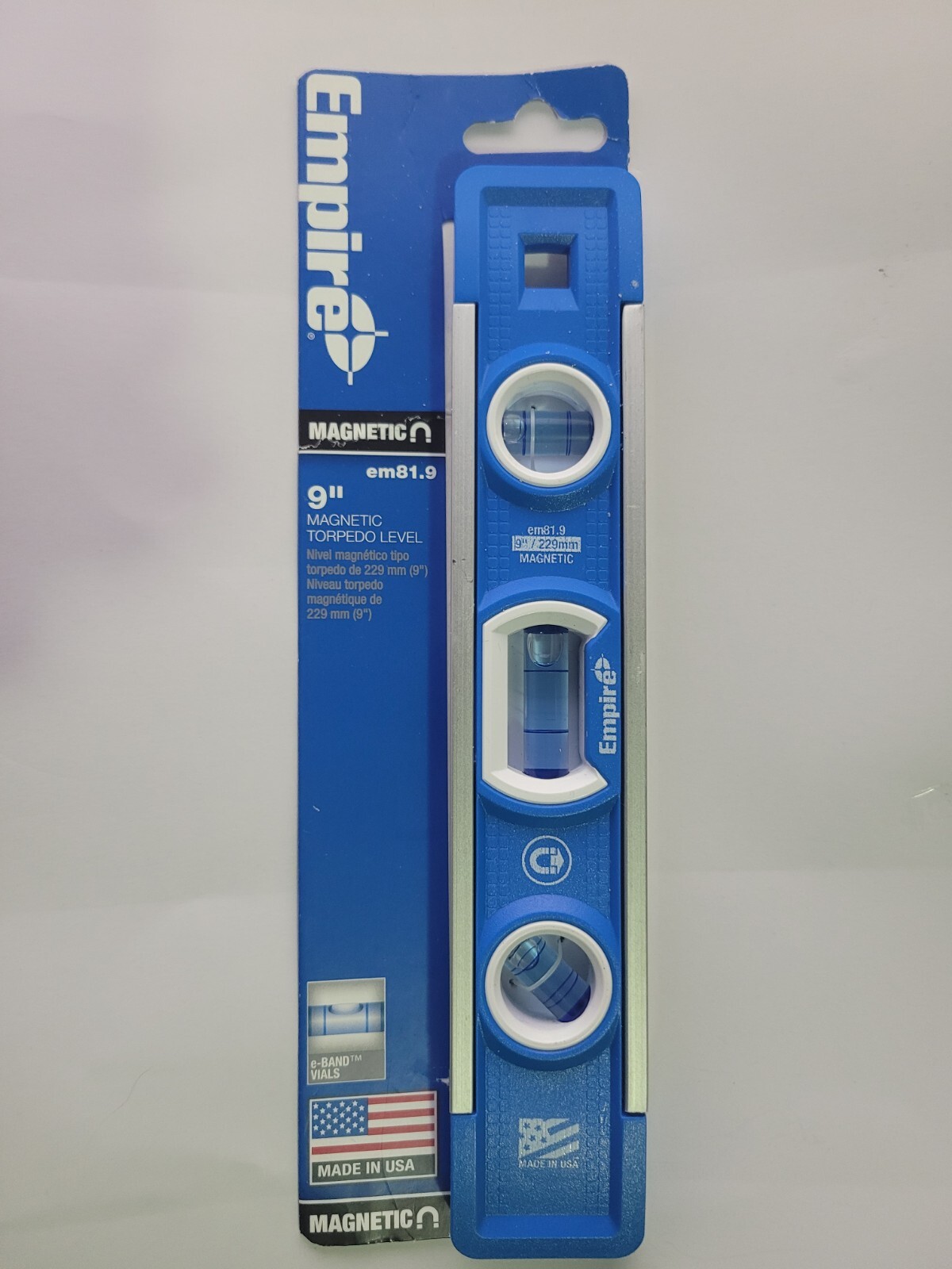 Empire 9 in. Magnetic Torpedo Level iron or steel. 1-5/8 in. x 23/32 in. body.