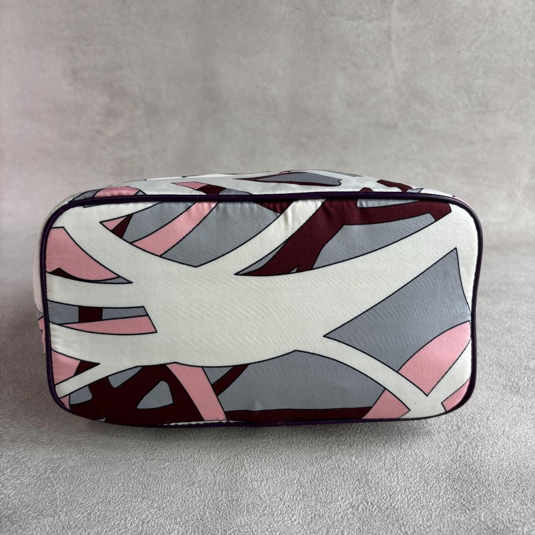 Emilio Pucci Vanity Pouch Handbag Authentic Used Multi-Color 20x15x11 cm