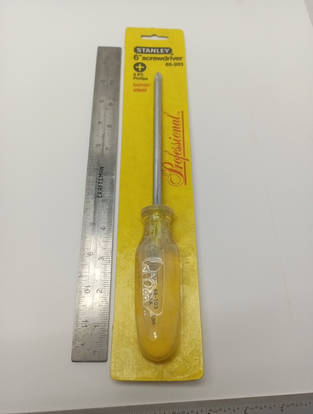 Stanley Professional Screwdriver 6″ Boron Steel 65-203 Vintage 1987 USA