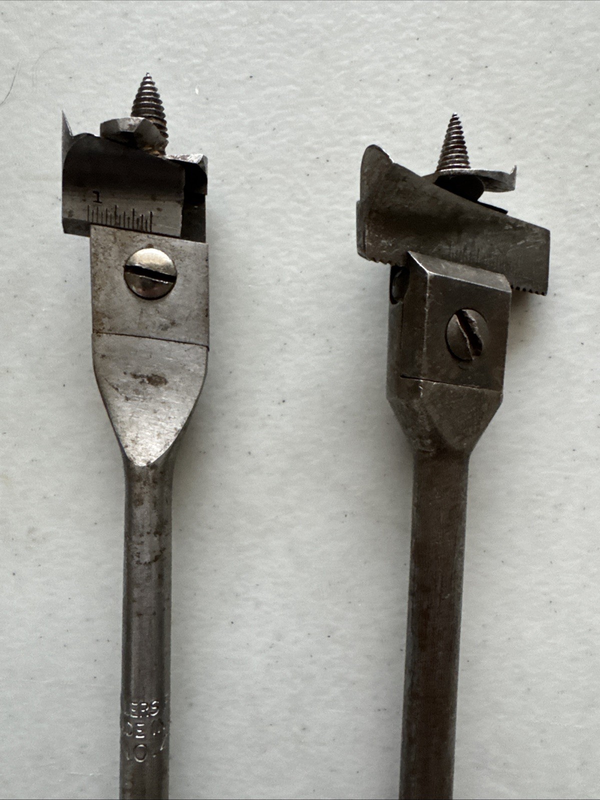 Millers Falls No. 48 Expansive 1″ Bit & Unknown Branded 1 3/4″ Bit, Made in USA