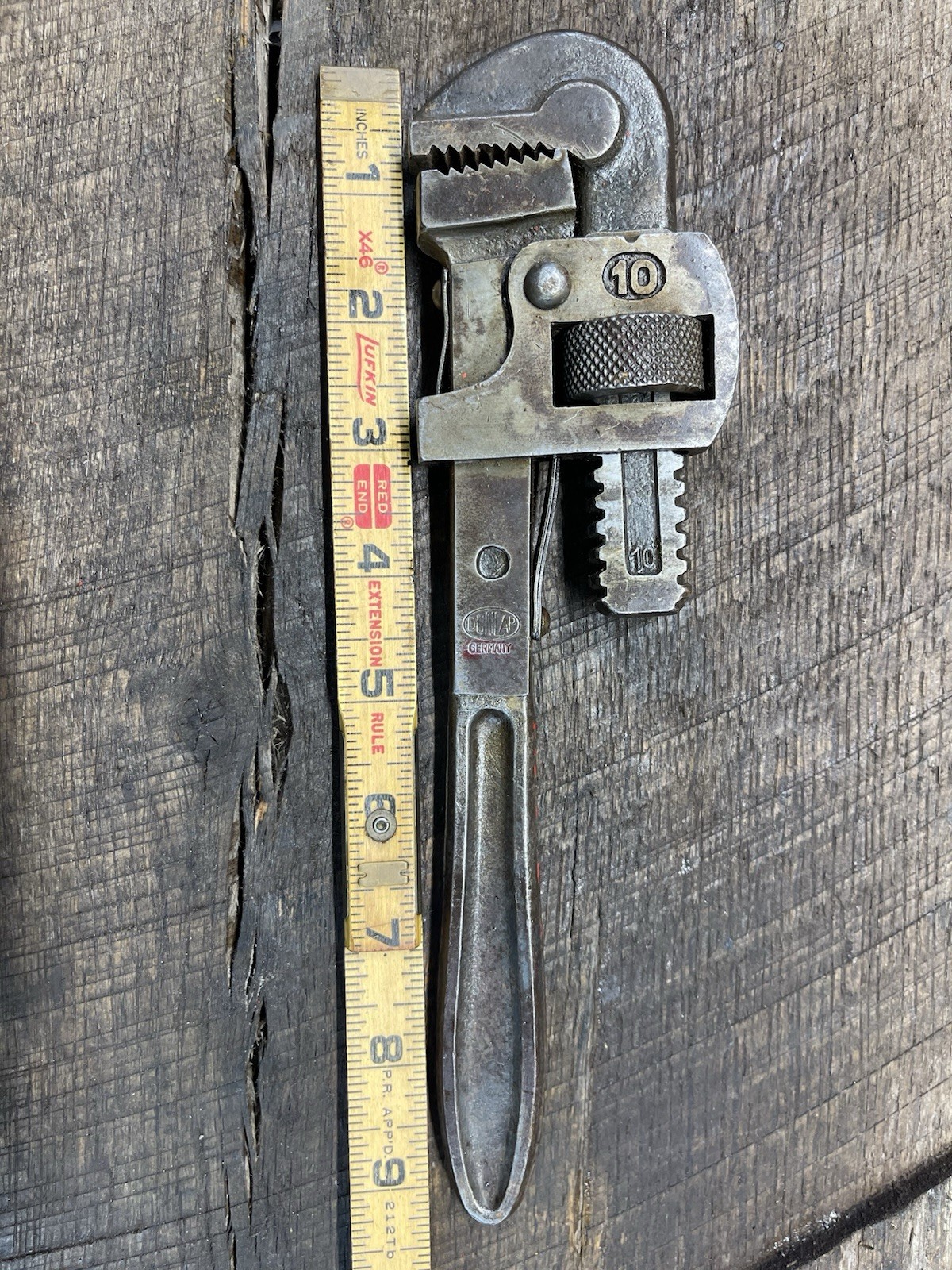 Vintage Dunlap “10” Pipe Wrench Made In Germany 🇩🇪