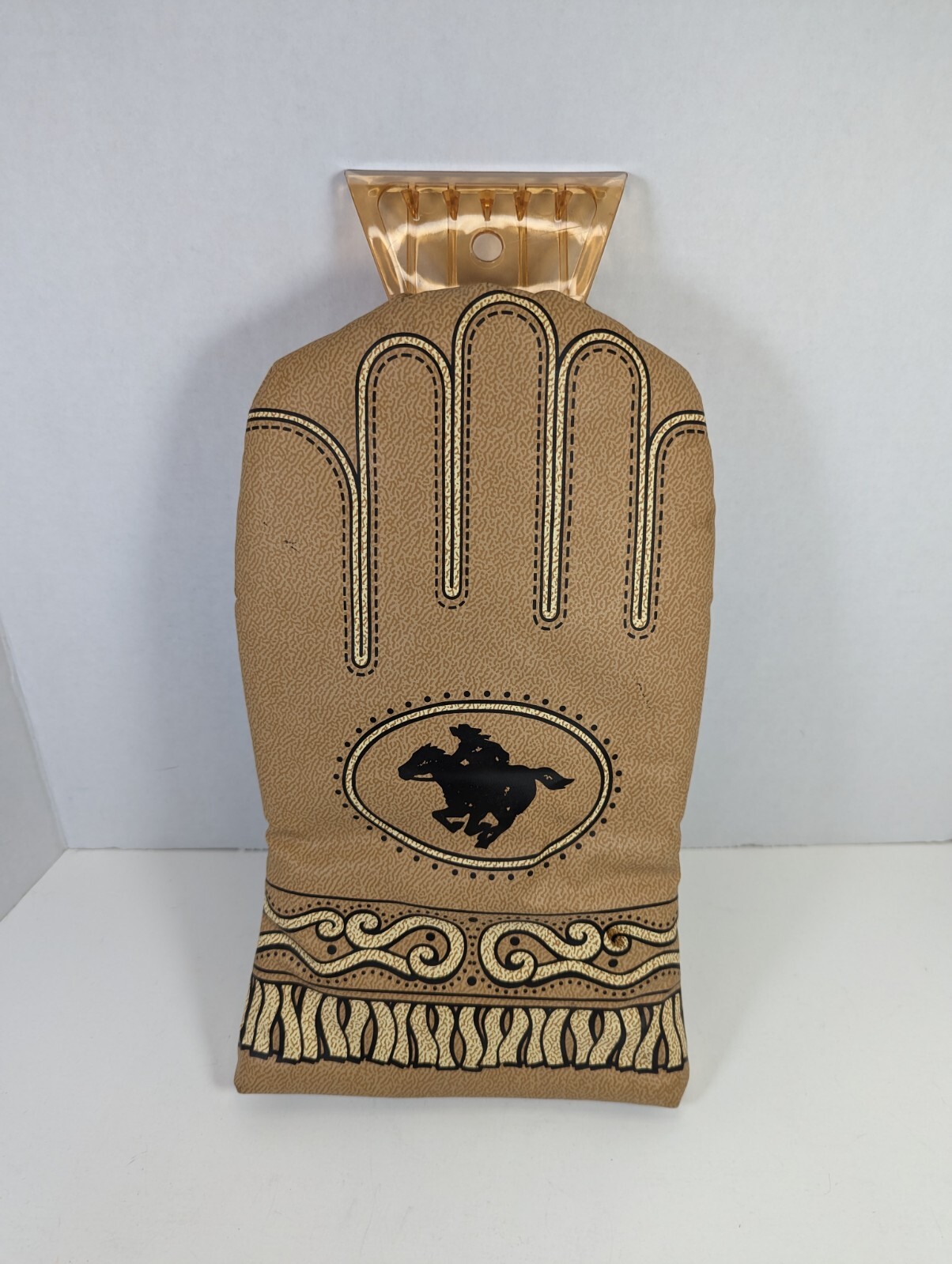 Wild West Ice Scraper Cowboy Horse Vintage Western Avon Glove (GOOD CONDITION)