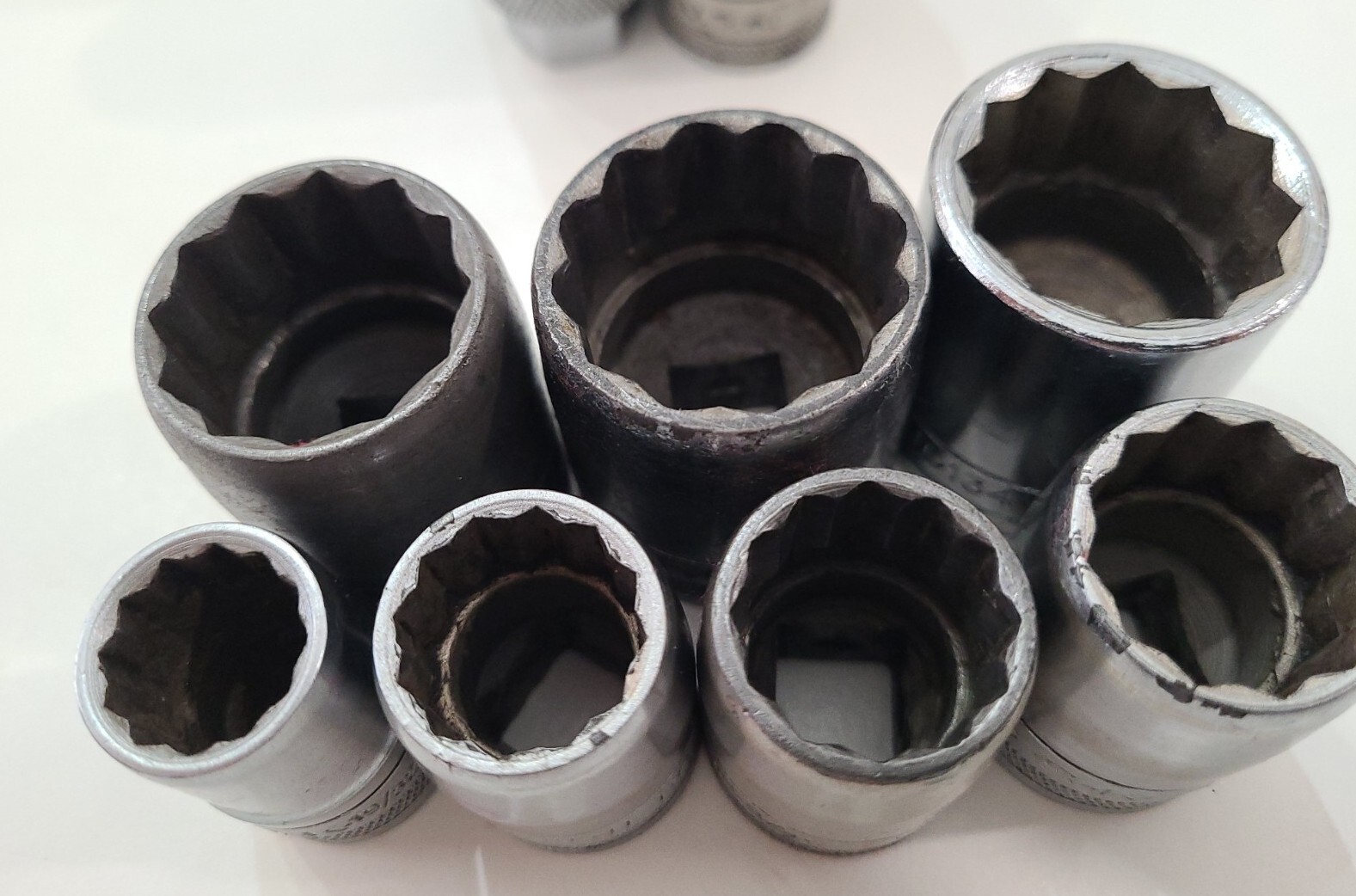 S-K 1/2″ Drive Socket Set 12 point Vintage Tools 1-6 point mix lot 11 pc SK tool