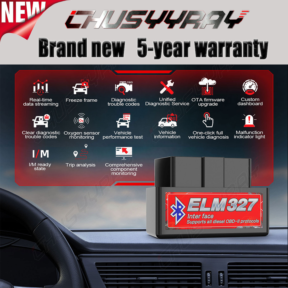Universal 12V-24V Diesel OBD2 Code Scanner Superior Bluetooth Range Low Power