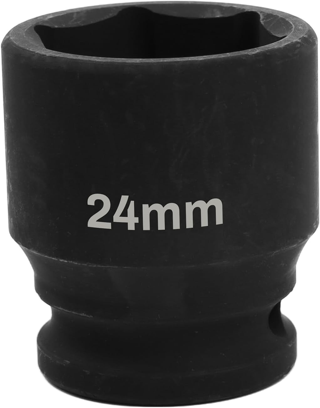 1/2 Inch Drive 24Mm Deep Impact Socket, CR-MO 6 Point Heavy Duty Metric Axle Nu