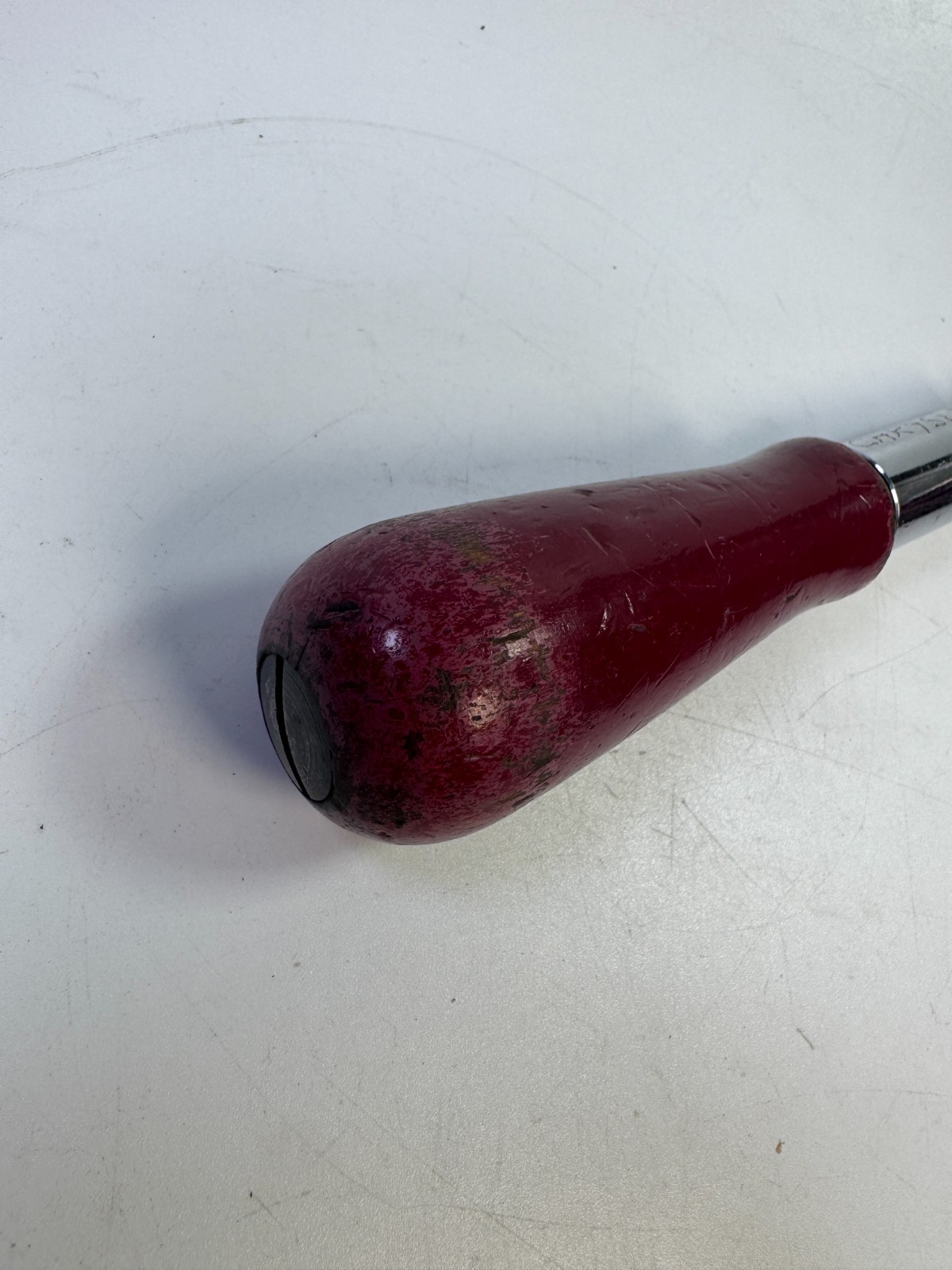 Vintage Yankee No. 130A Ratcheting Spiral Push Drill Screwdriver Red Handle Work