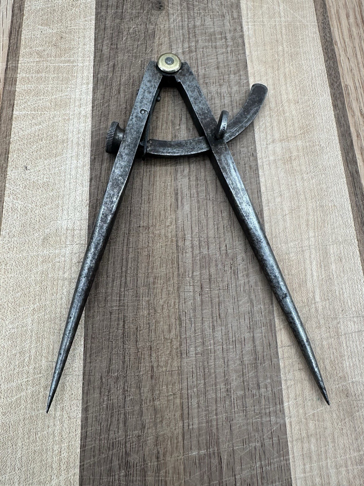 VINTAGE PECK STOW & WILCOX P. S. & W. Co. ADJUSTABLE COMPASS DIVIDER 6″