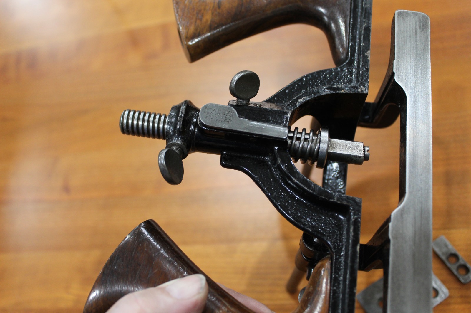 STANLEY 171 DOOR TRIM & ROUTER PLANE – 1911 – 1935 ONLY ALL 3 BLADES – PERFECT!!
