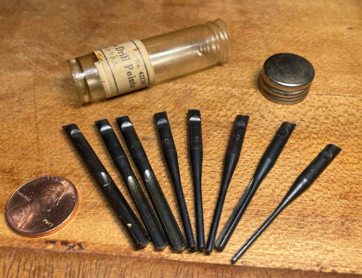 Set of Drill Points for Yankee Push Drills 1-16 to 11-64